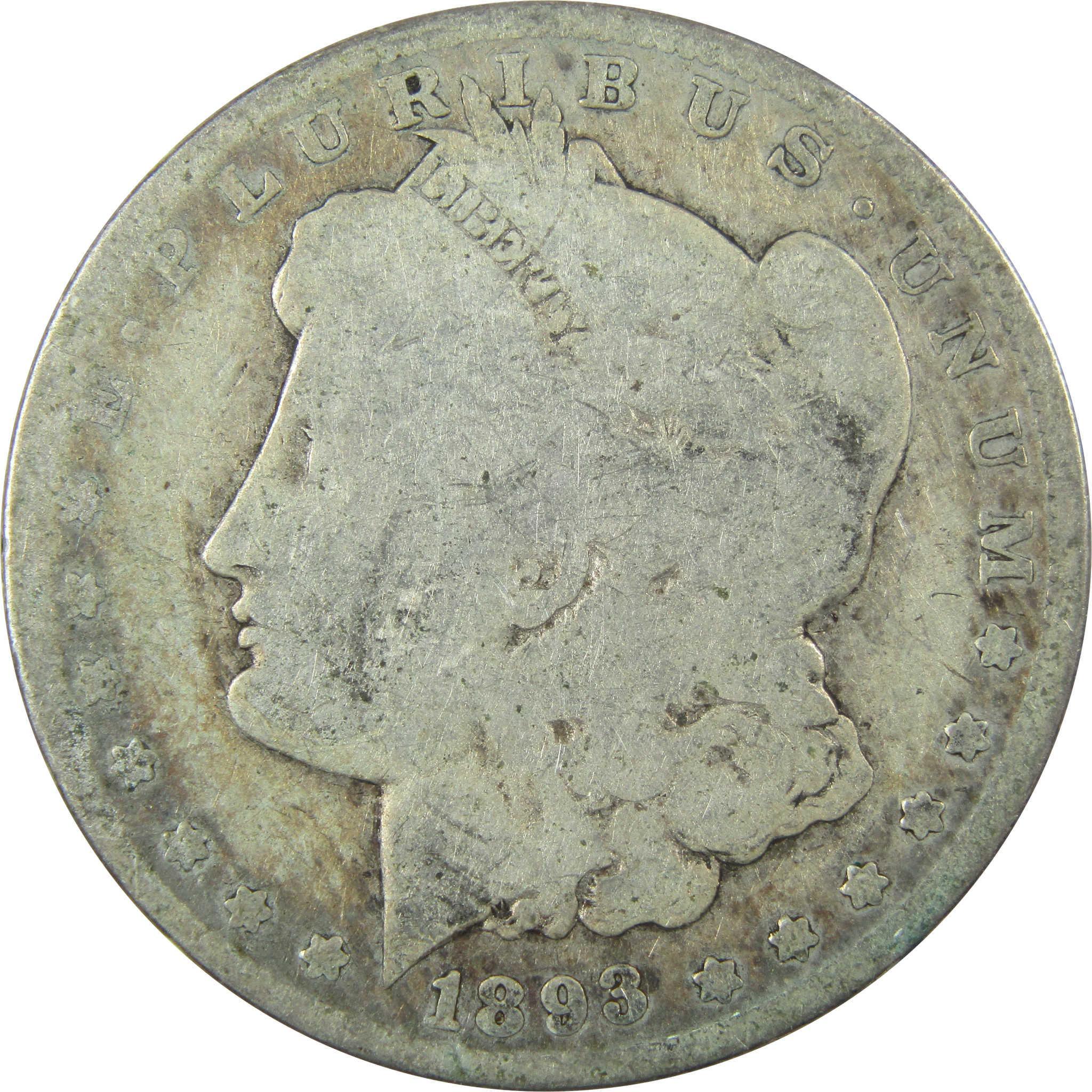 1893 O Morgan Silver Dollar AG About Good $1 Coin SKU:I25203 - Morgan coin - Morgan silver dollar - Morgan silver dollar for sale - Profile Coins & Collectibles