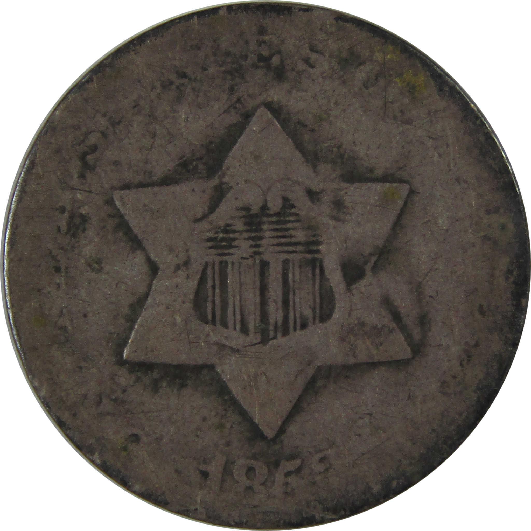 1853 Silver Three Cent Piece AG About Good Trime 3c Coin SKU:I23978