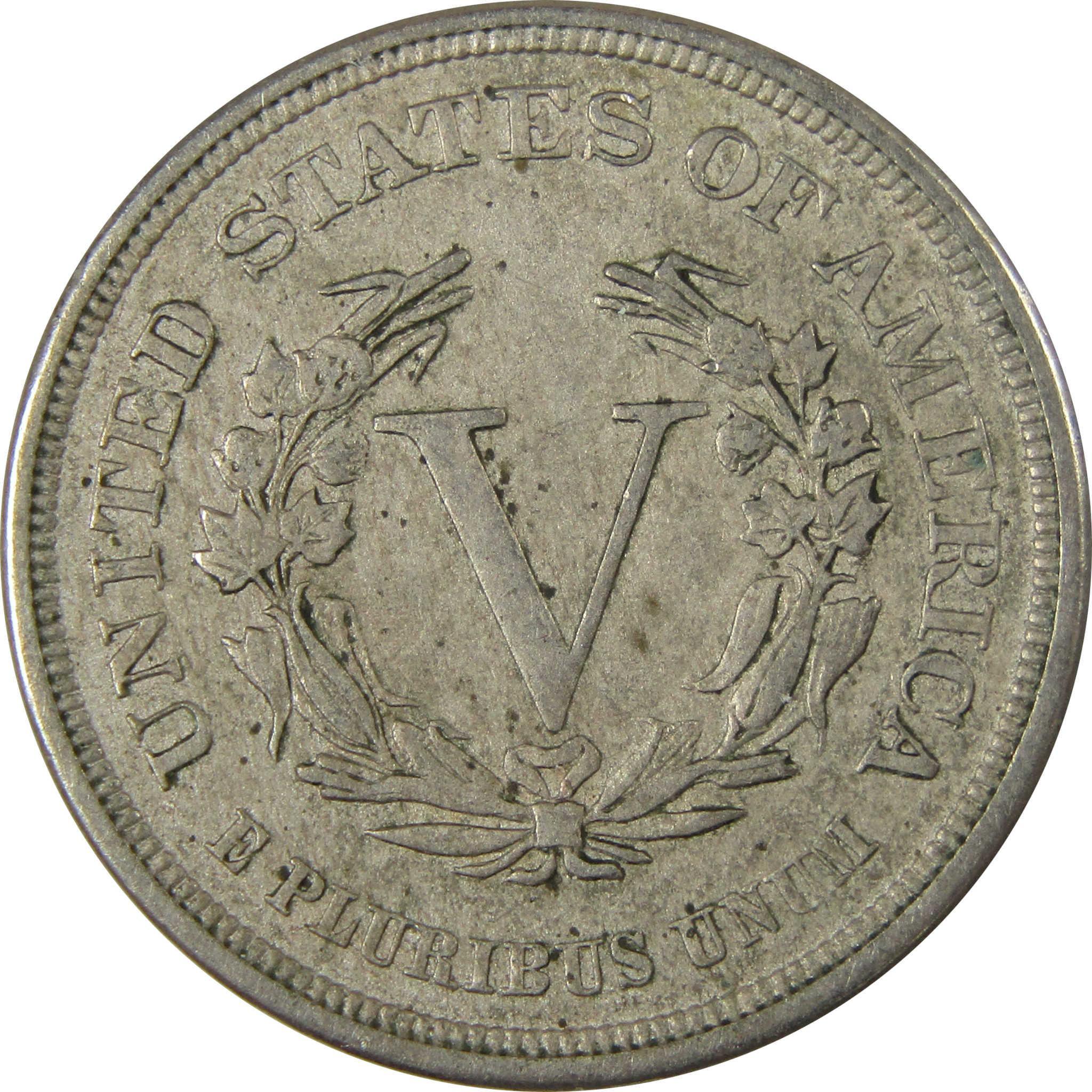 1883 No Cents Liberty Head V Nickel VF Very Fine 5c Coin SKU:I26526