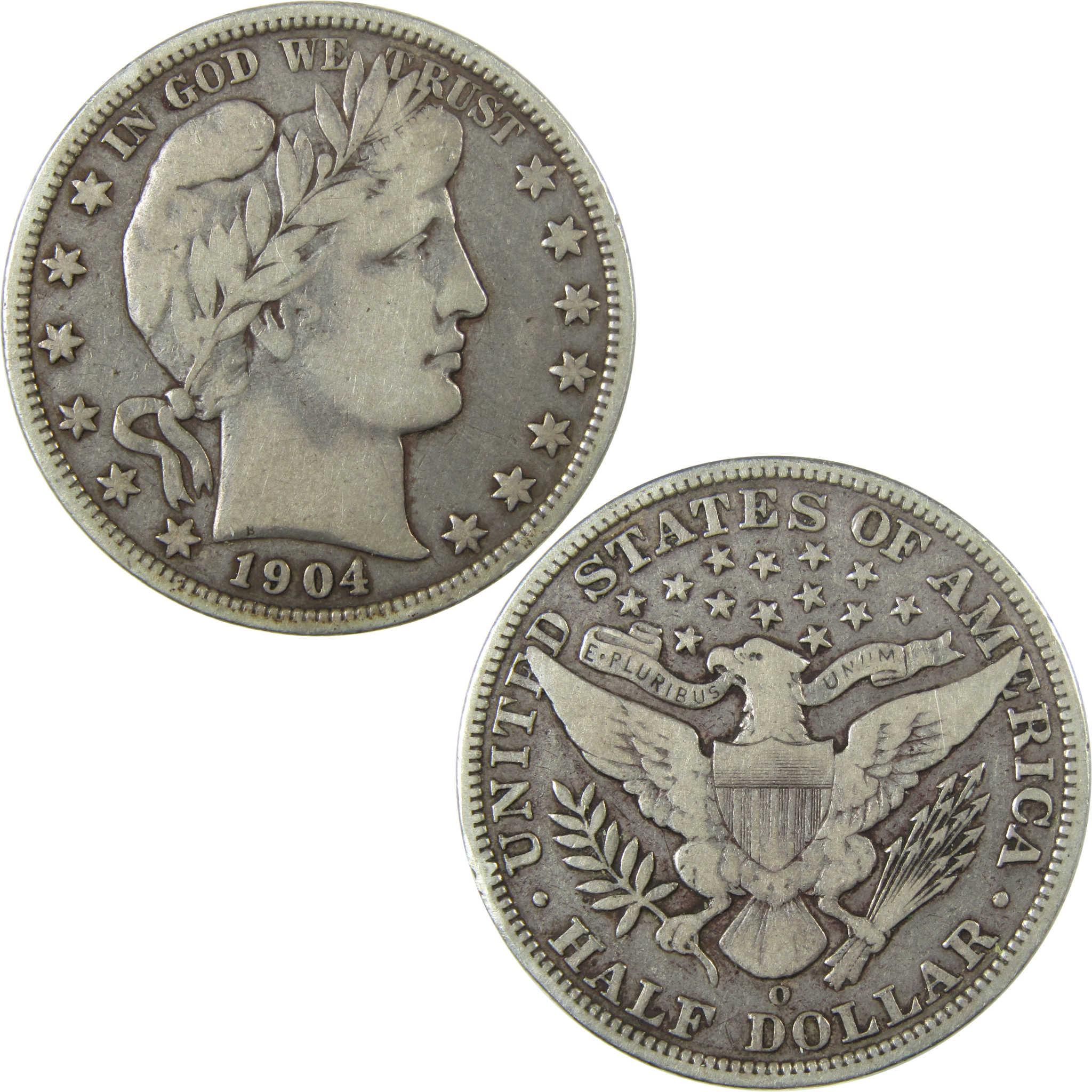 1904 O Barber Silver Half Dollar VF Very Fine 50c Coin SKU:I27099