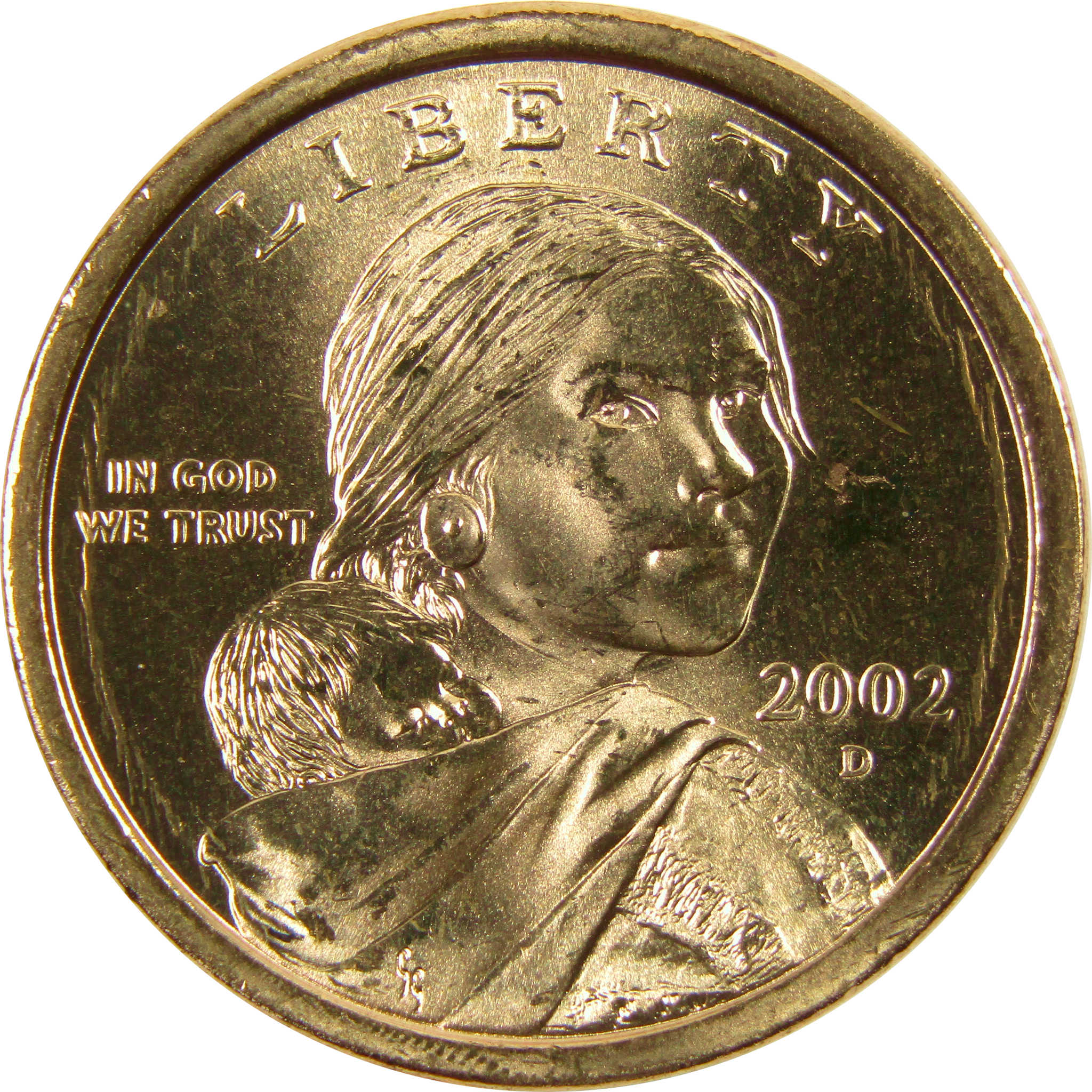 2002 D Sacagawea Native American Dollar BU Uncirculated $1 Coin