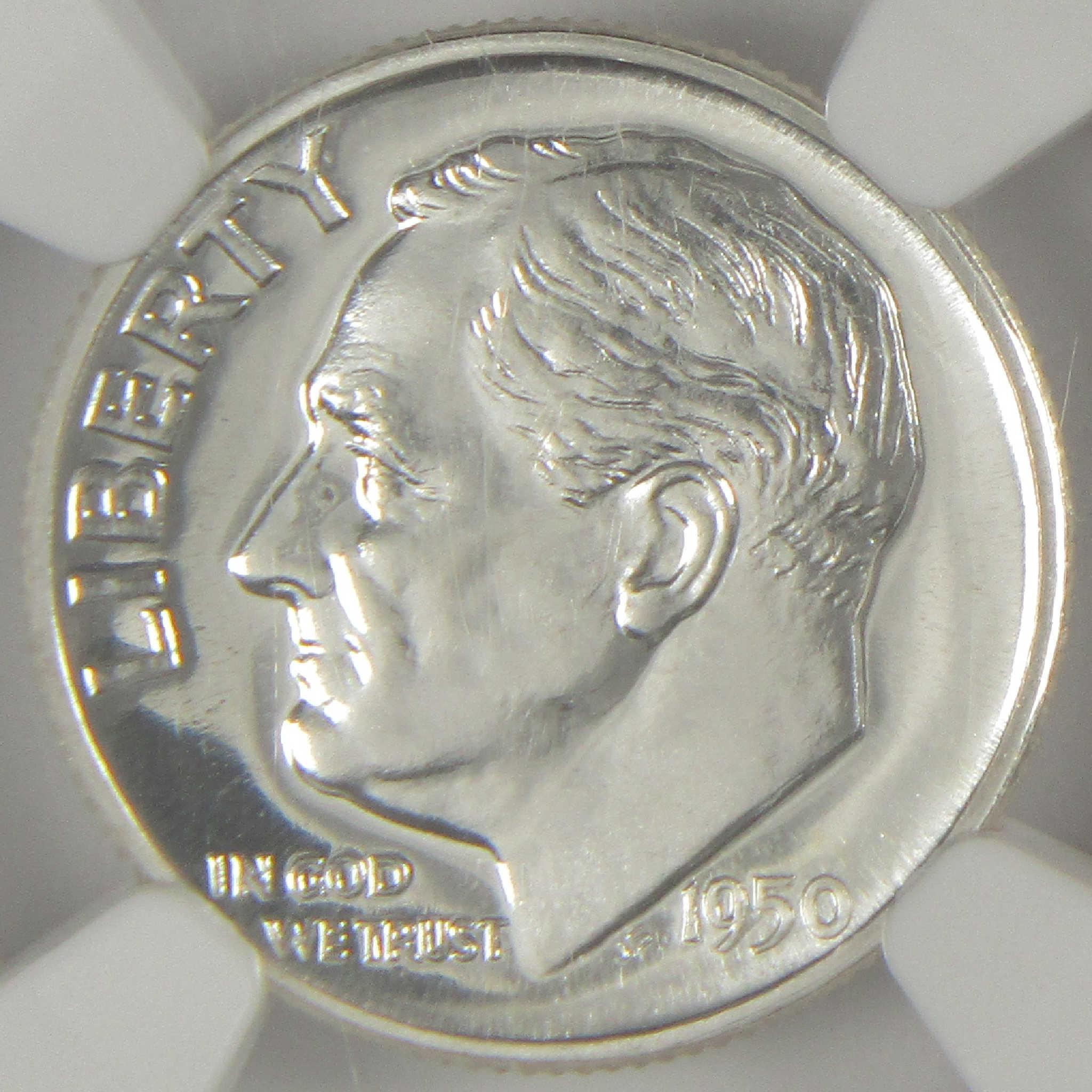 1950 Roosevelt Dime PF 68 NGC Silver Proof 10c Coin