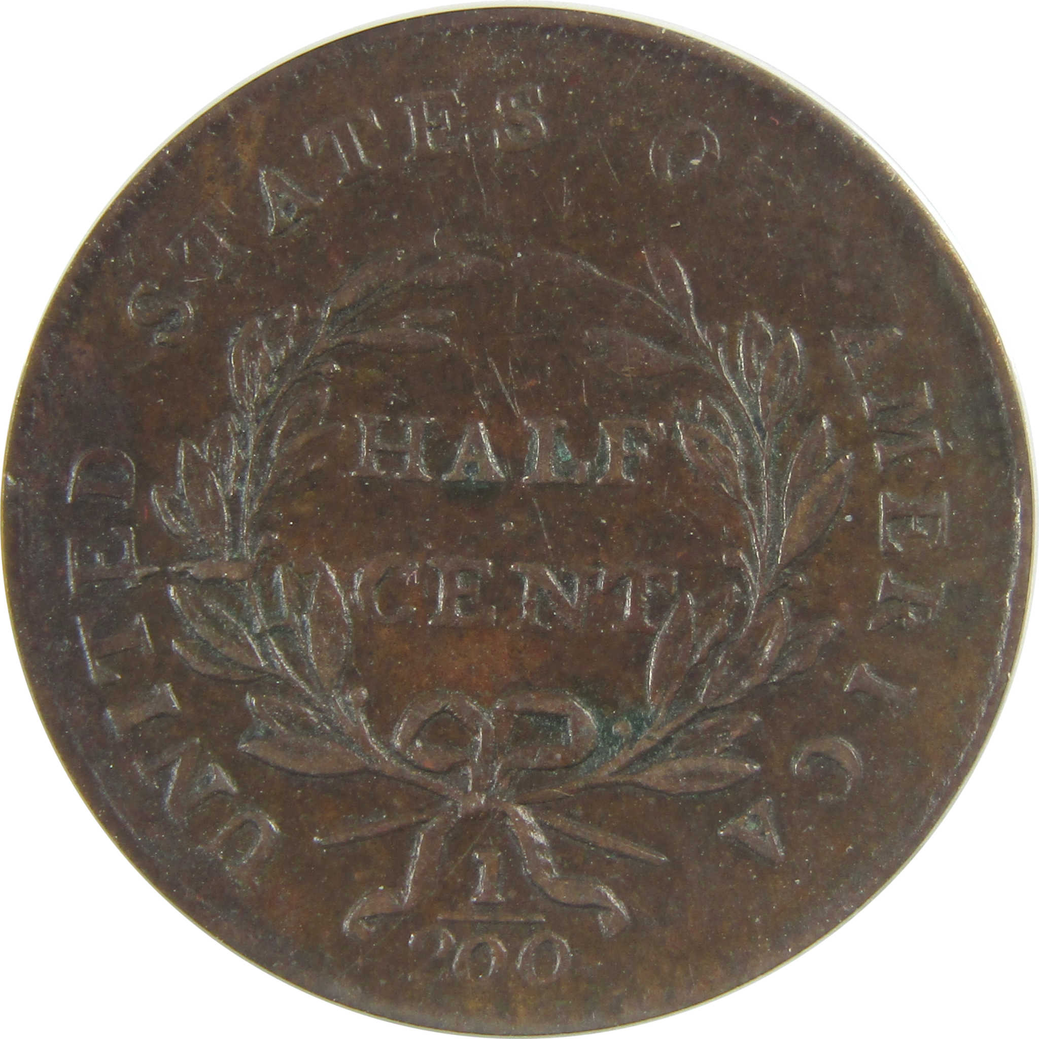 1800 C-1 Draped Bust Half Cent EF 40 Details ANACS Copper SKU:CPC0823