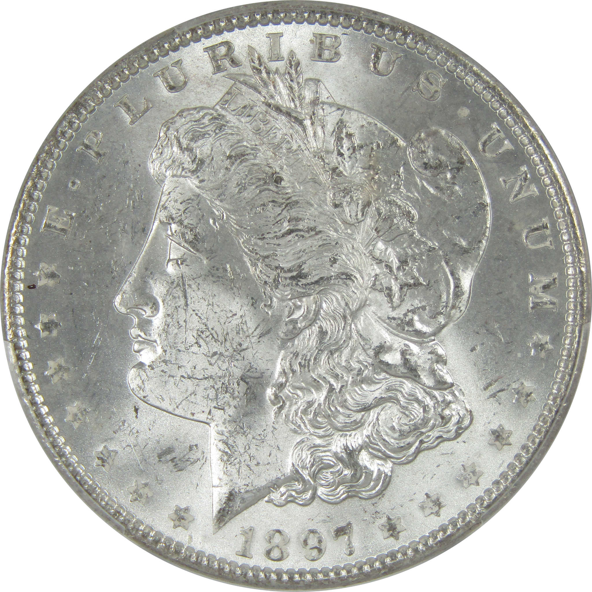 1897 Morgan Dollar MS 63 PCGS Silver $1 Uncirculated Coin SKU:I16535 - Morgan coin - Morgan silver dollar - Morgan silver dollar for sale - Profile Coins & Collectibles