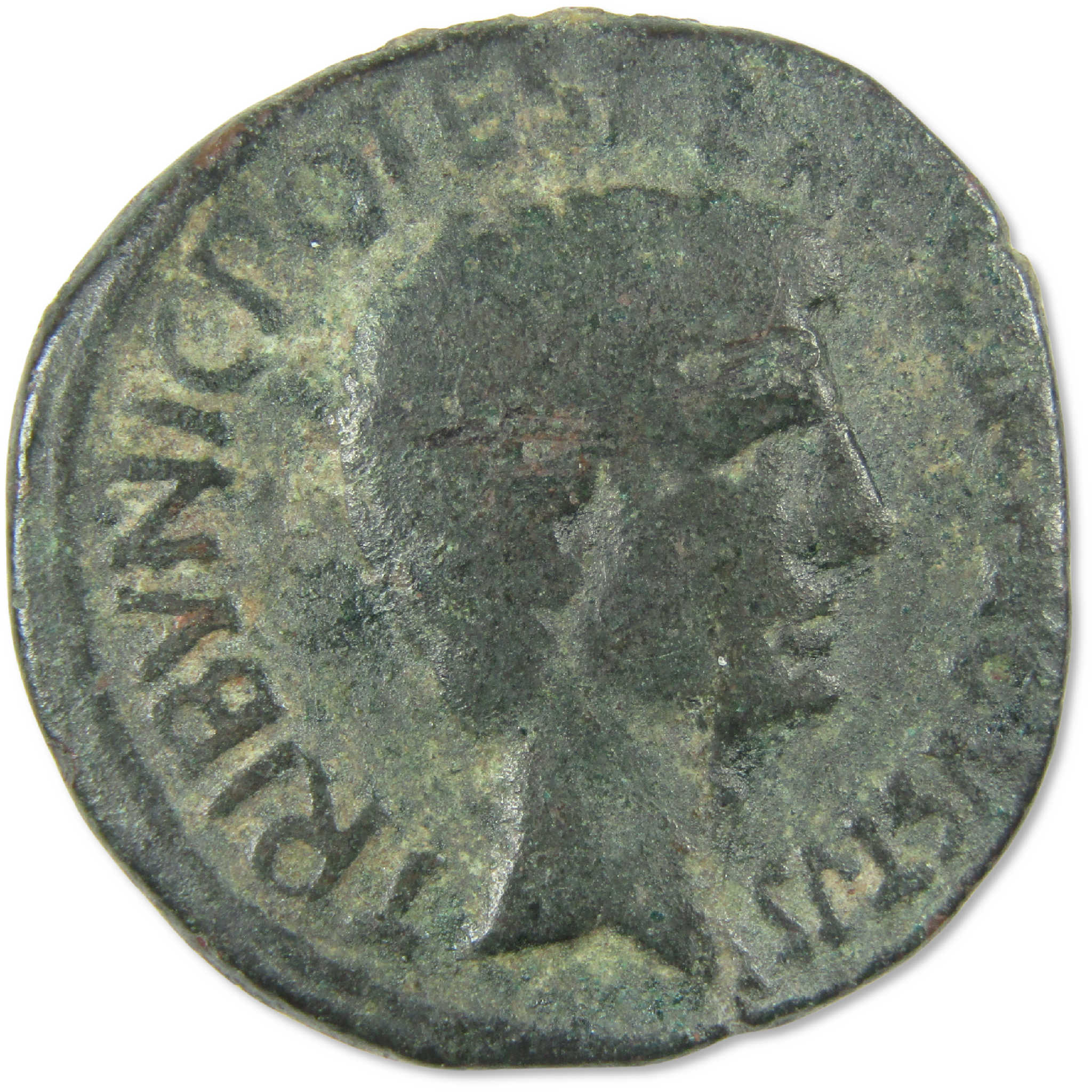 27 BC-14 AD Augustus Roman Empire Bronze Coin Portrait SC Fine Ancient