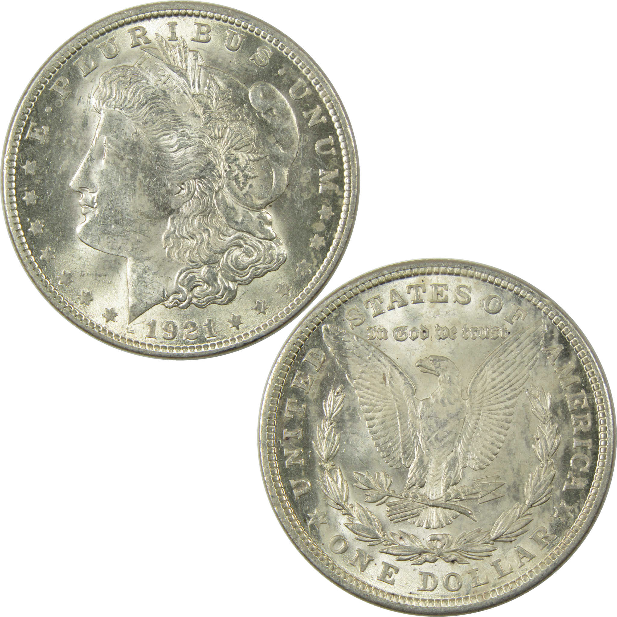 1921 Morgan Silver Dollar Uncirculated Mint State $1 Coin Collectible