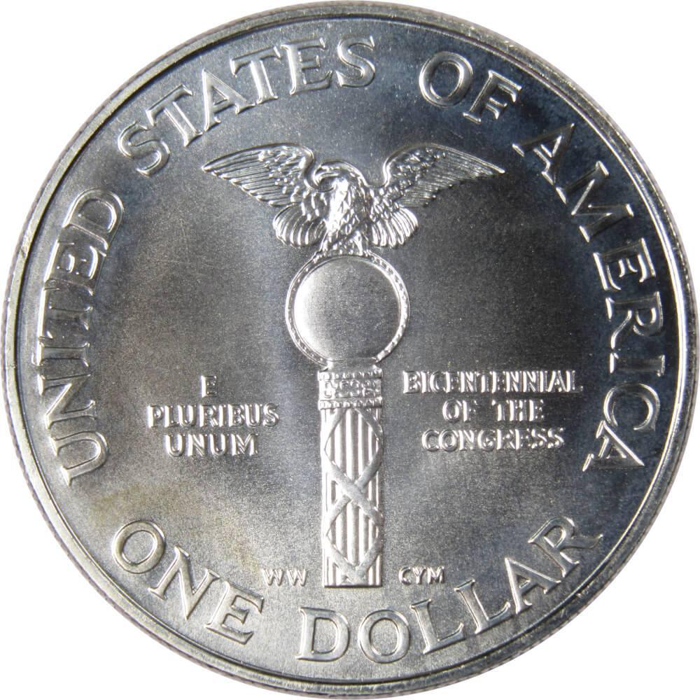 1989 D Congress Bicentennial Commemorative Silver Dollar Uncirculated