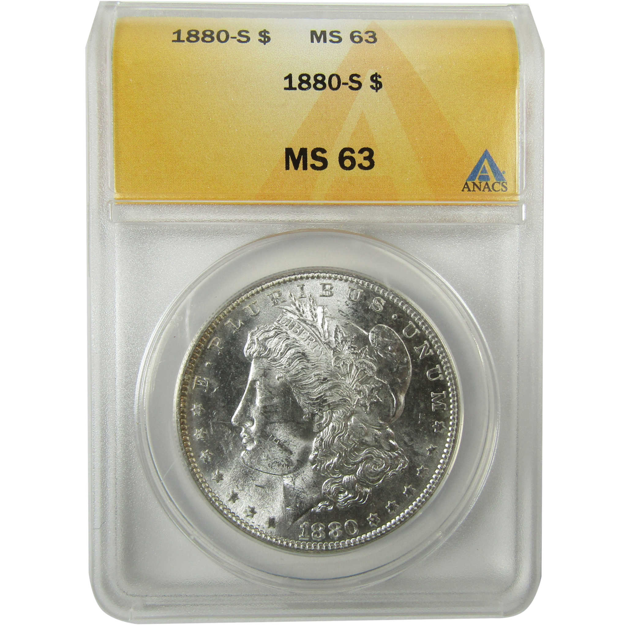 1880 S Morgan Silver Dollar MS 63 ANACS Uncirculated SKU:I28294