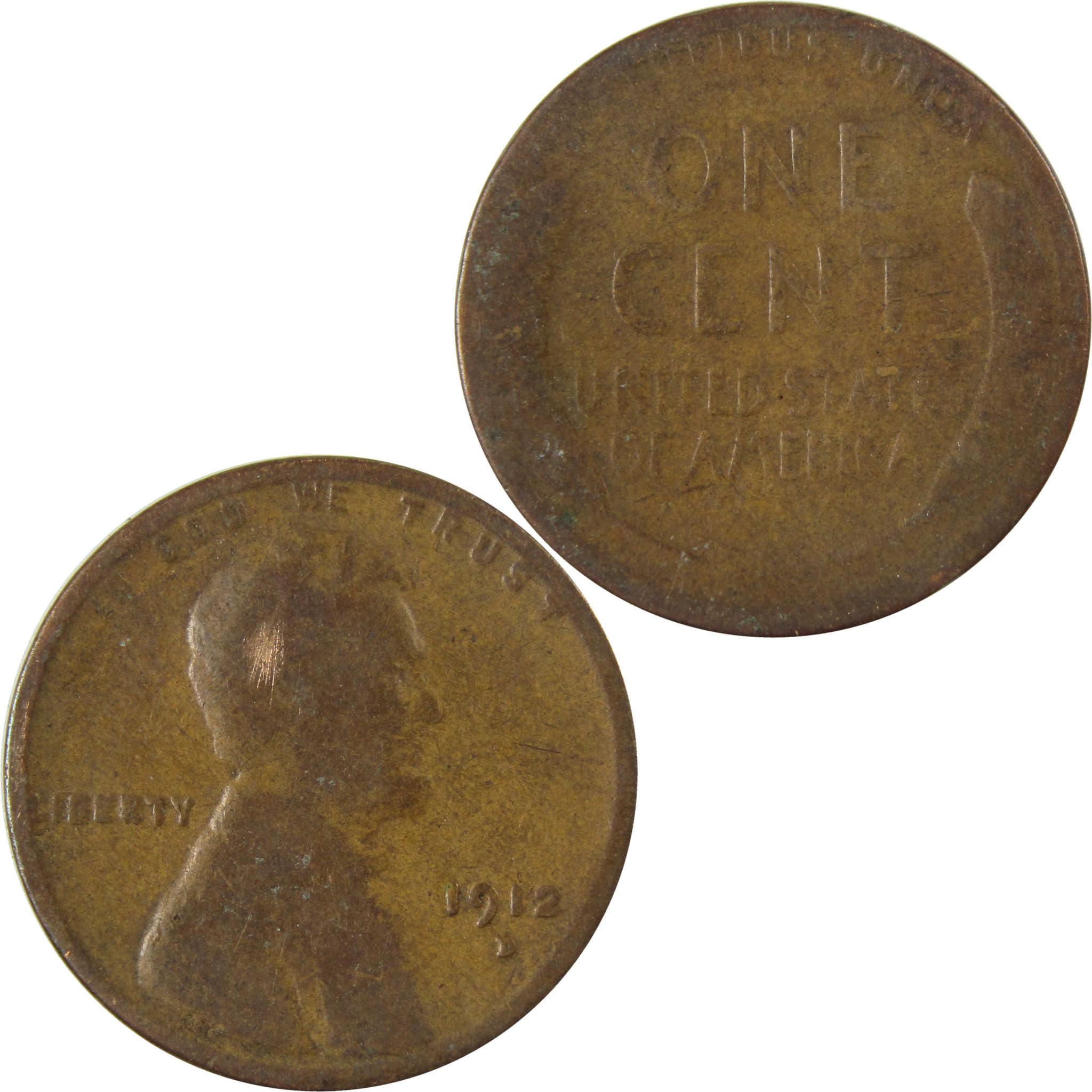 1912 D Lincoln Wheat Cent G Good Penny 1c Coin Collectible SKU:I27159