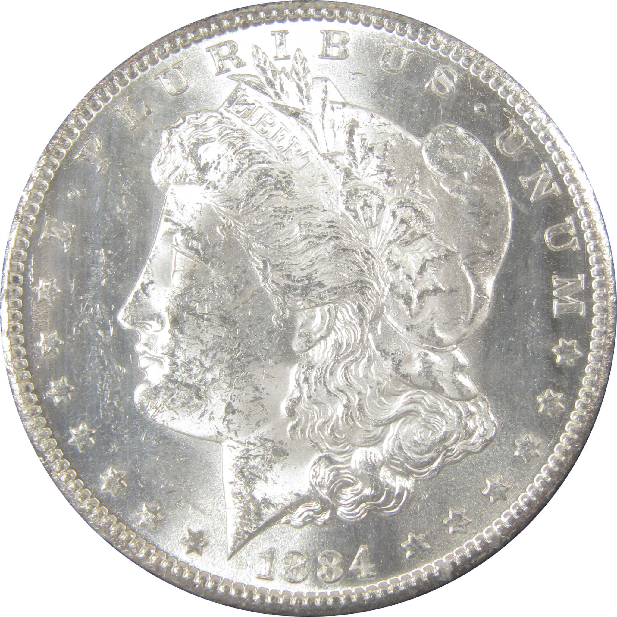 1884 CC GSA Morgan Silver Dollar Uncirculated Mint State SKU:I23527 - Morgan coin - Morgan silver dollar - Morgan silver dollar for sale - Profile Coins & Collectibles