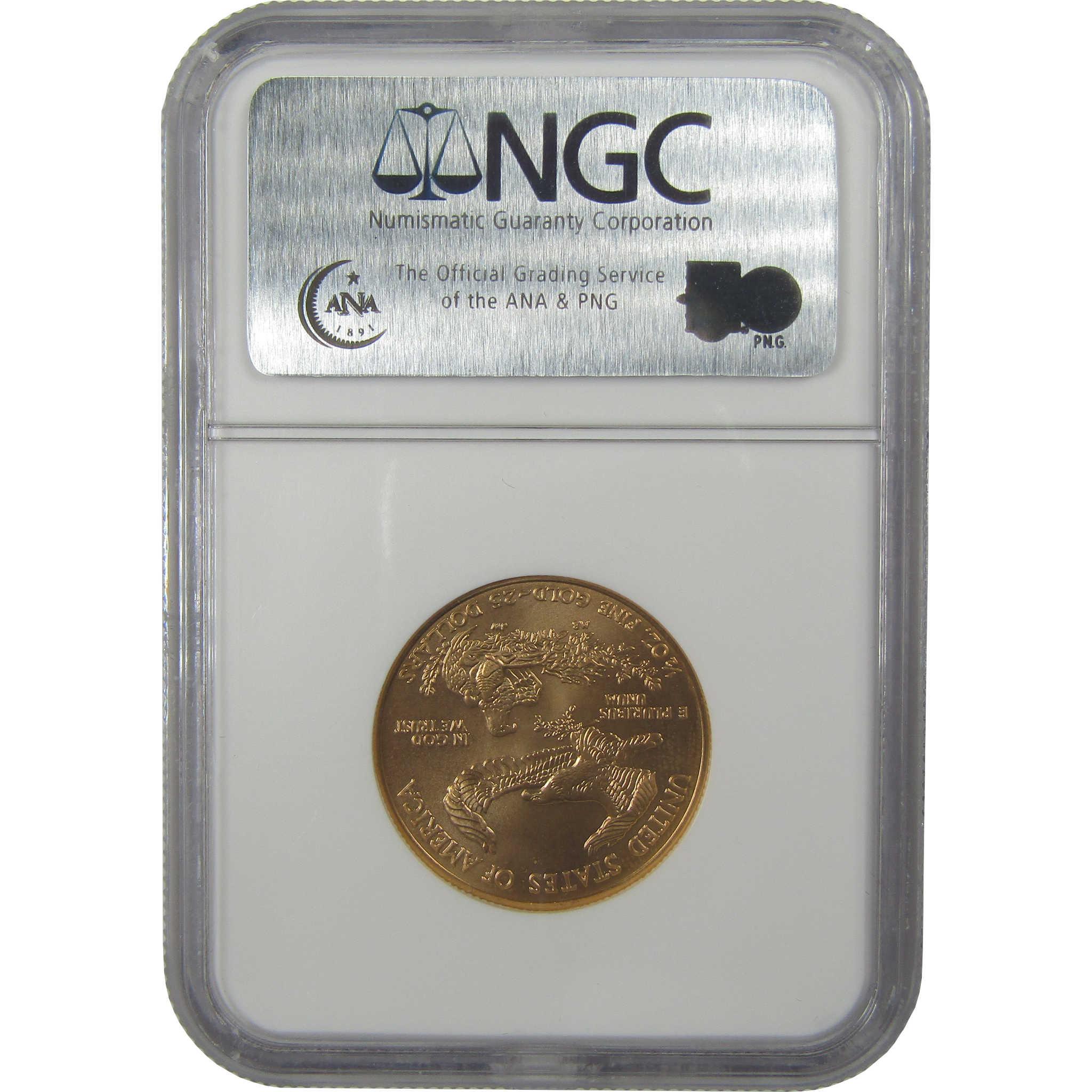 2001 American Eagle MS 69 NGC 1/2 oz .9167 Gold Bullion SKU:CPC0834