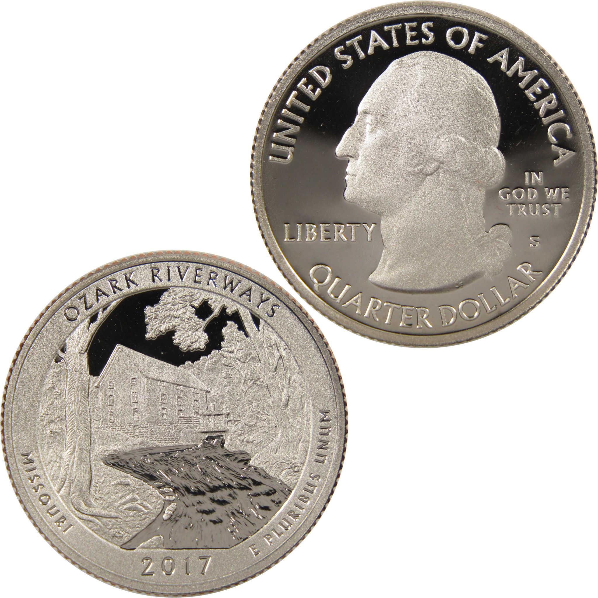2017 S Ozark NSR National Park Quarter Choice Proof Clad ATB 25c Coin