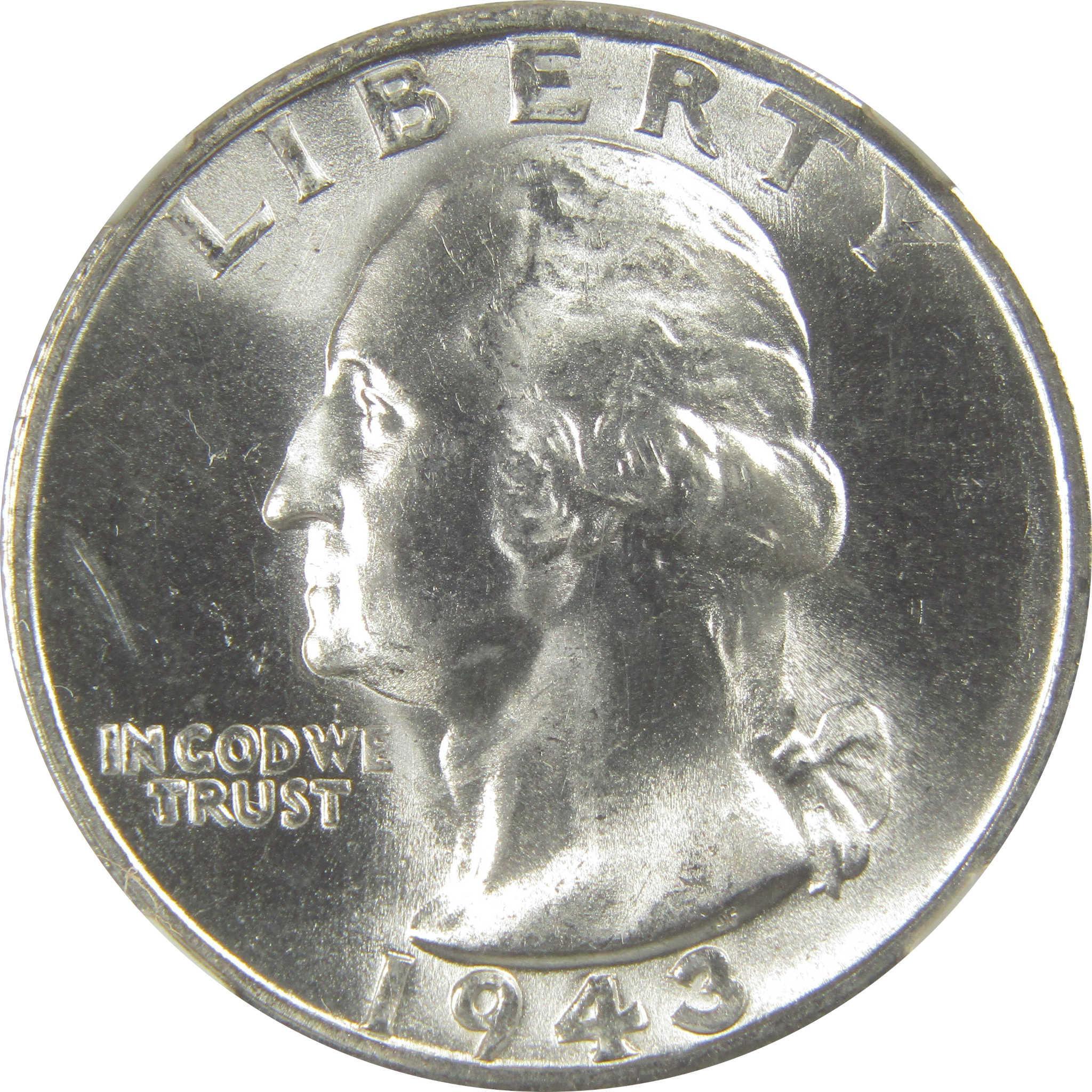 1943 S Washington Quarter MS 64 NGC Silver Bag Fragment SKU:I20618