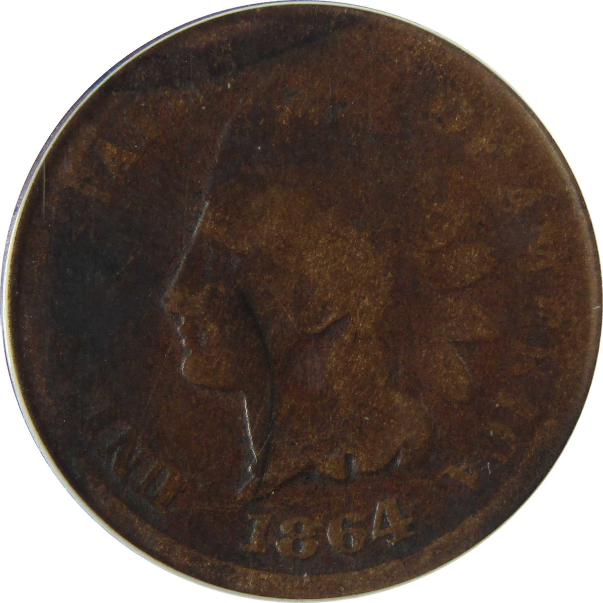 1864 L Indian Head Bronze Cent AG 3 ANACS Penny 1c Coin SKU:I27961