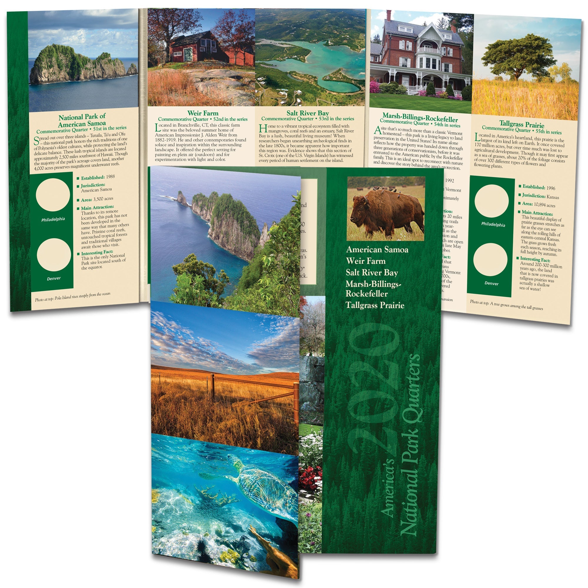 2020 America's National Park Quarter Series Colorful Folder Littleton