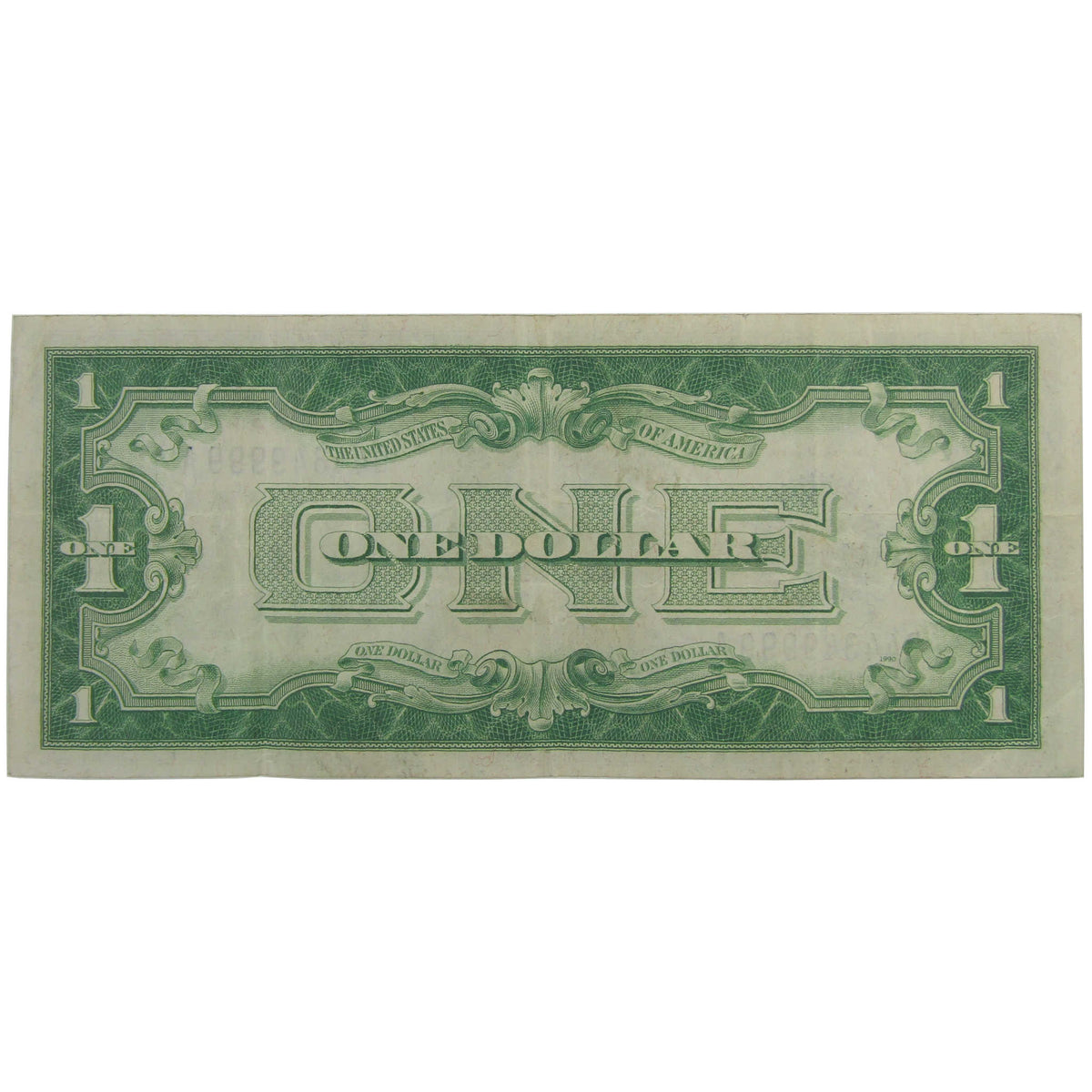 1928 A $1 Silver Certificate Funnyback Very Fine Serial Block Four 9's