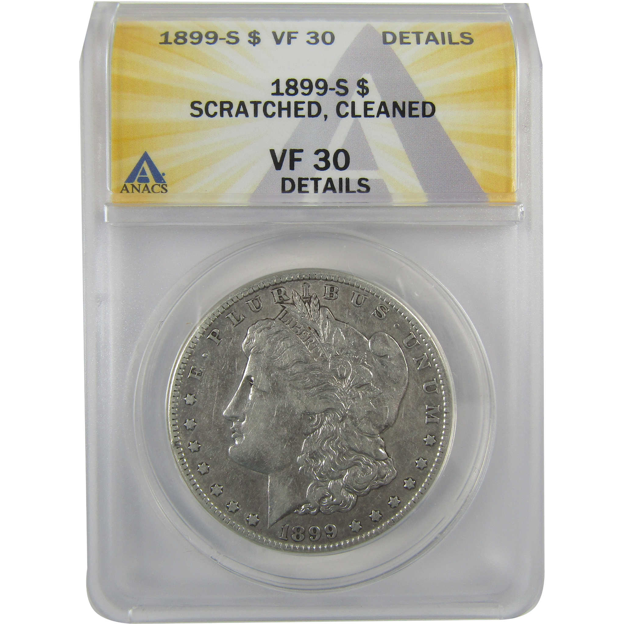 1899 S Morgan Dollar VF 30 Details ANACS Silver $1 Coin SKU:I19056 - Morgan coin - Morgan silver dollar - Morgan silver dollar for sale - Profile Coins & Collectibles