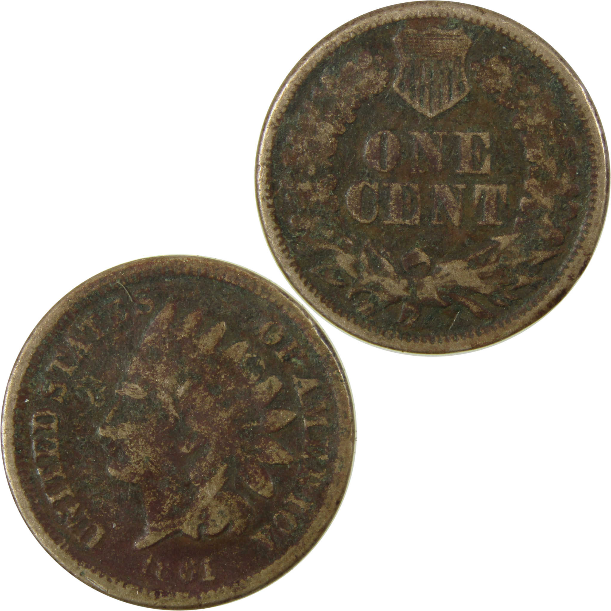1861 Indian Head Cent G Good Details Penny 1c Coin SKU:CP1207