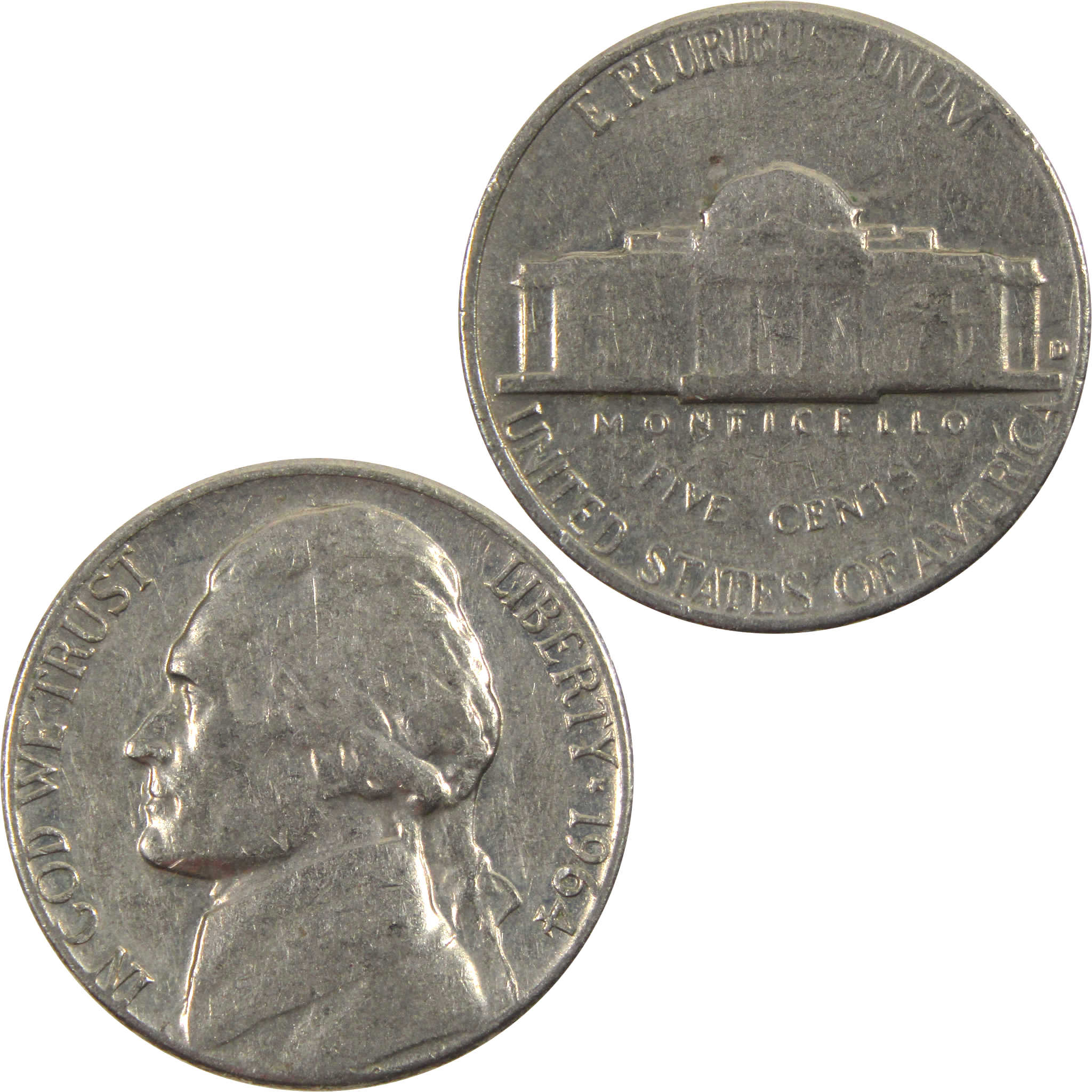 1964 D Jefferson Nickel AG About Good 5c Coin