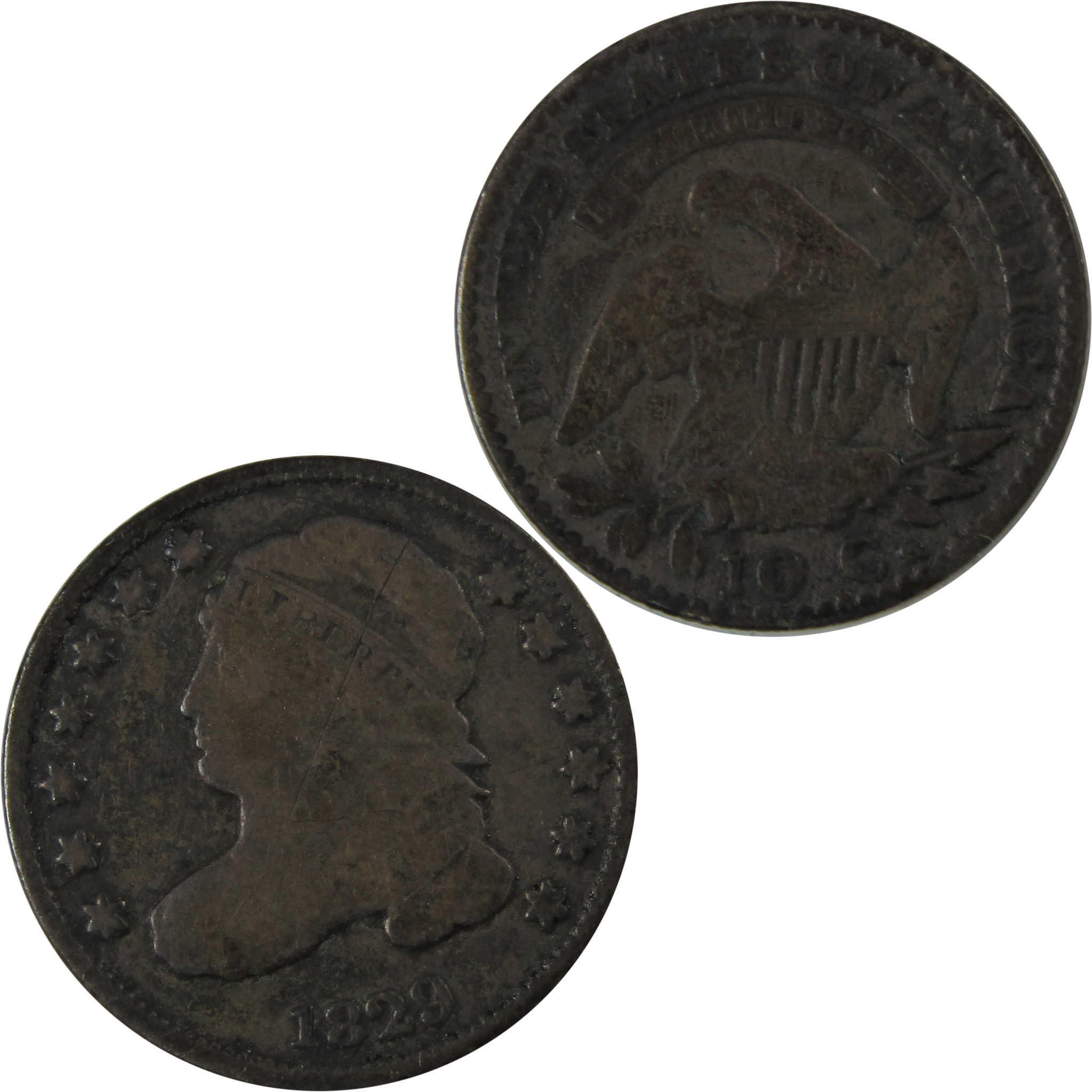 1829 Large 10C Capped Bust Dime VG Very Good Silver SKU:I23169