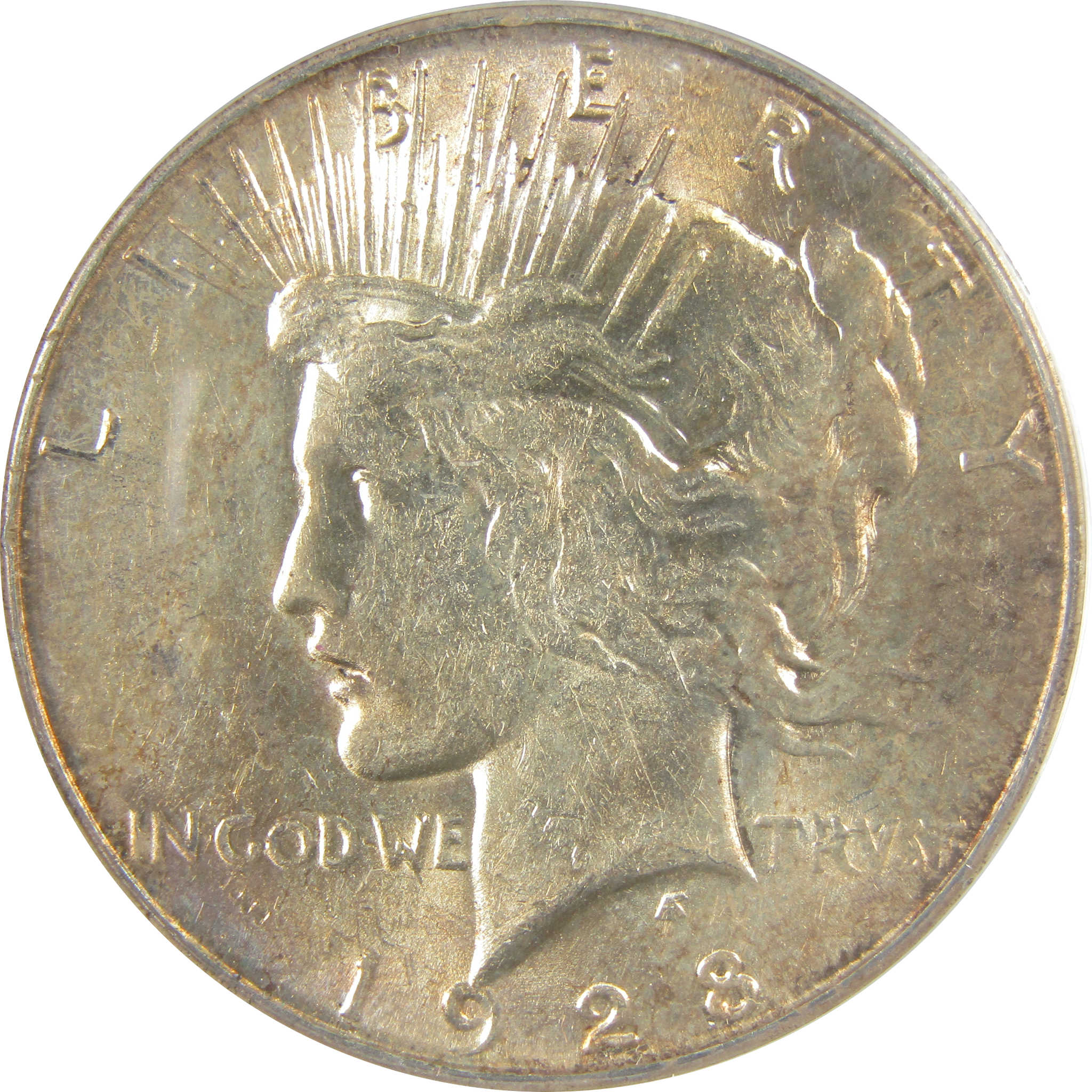 1928 S Peace Dollar AU 55 Details ANACS Silver $1 Coin SKU:I21514