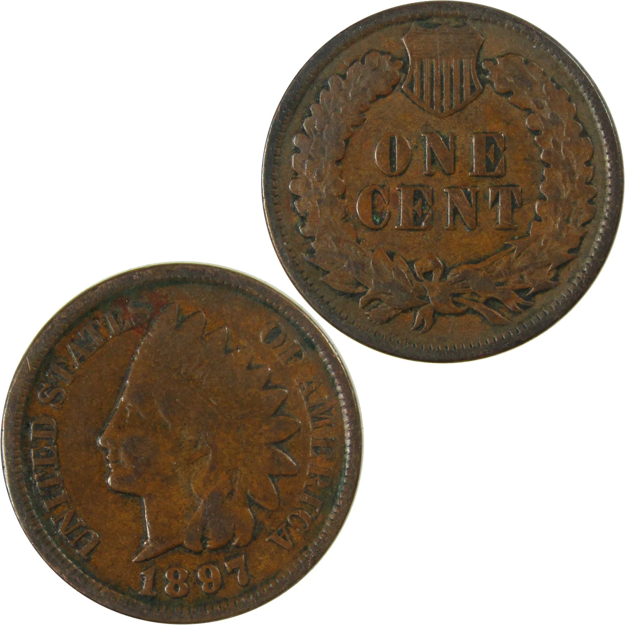 1897 Indian Head Cent VG Very Good Penny 1c Coin SKU:I26983