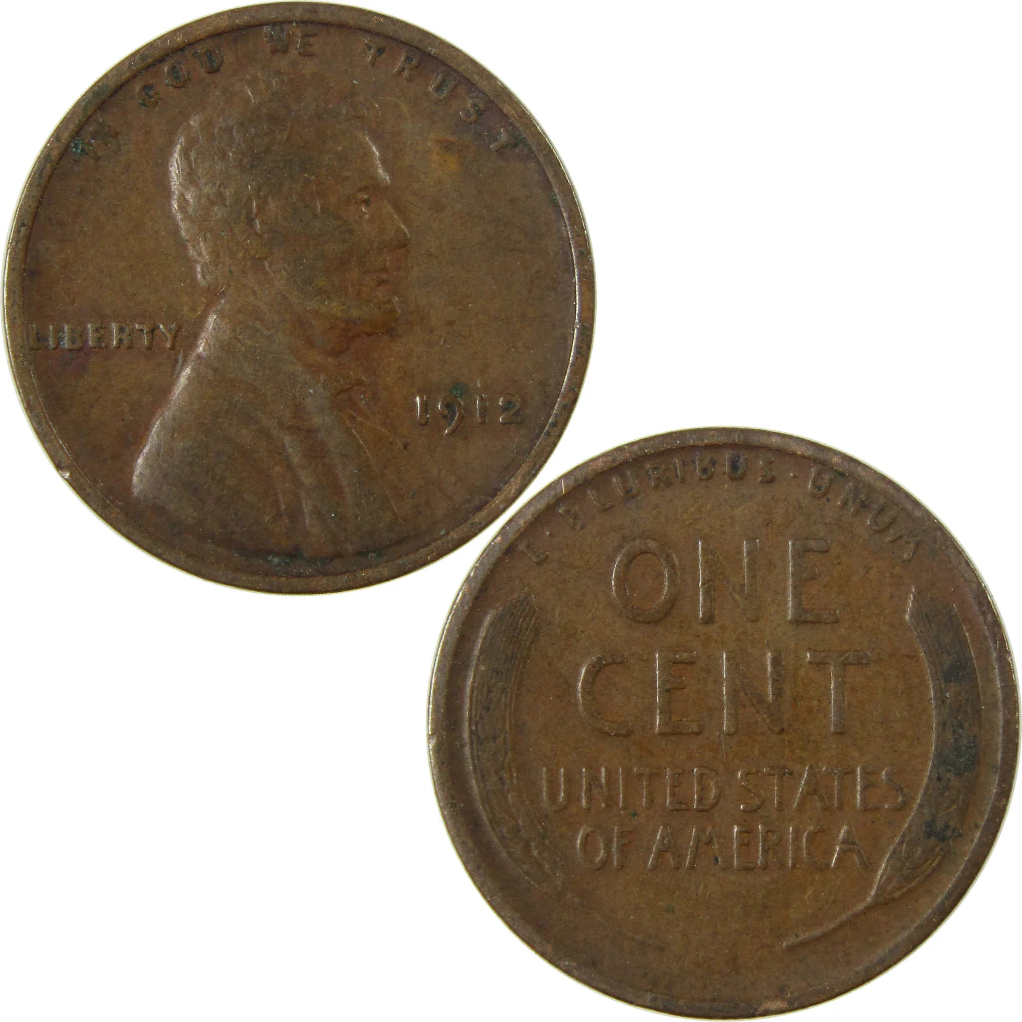 1912 Lincoln Wheat Cent VG Very Good Penny 1c Coin SKU:I26850