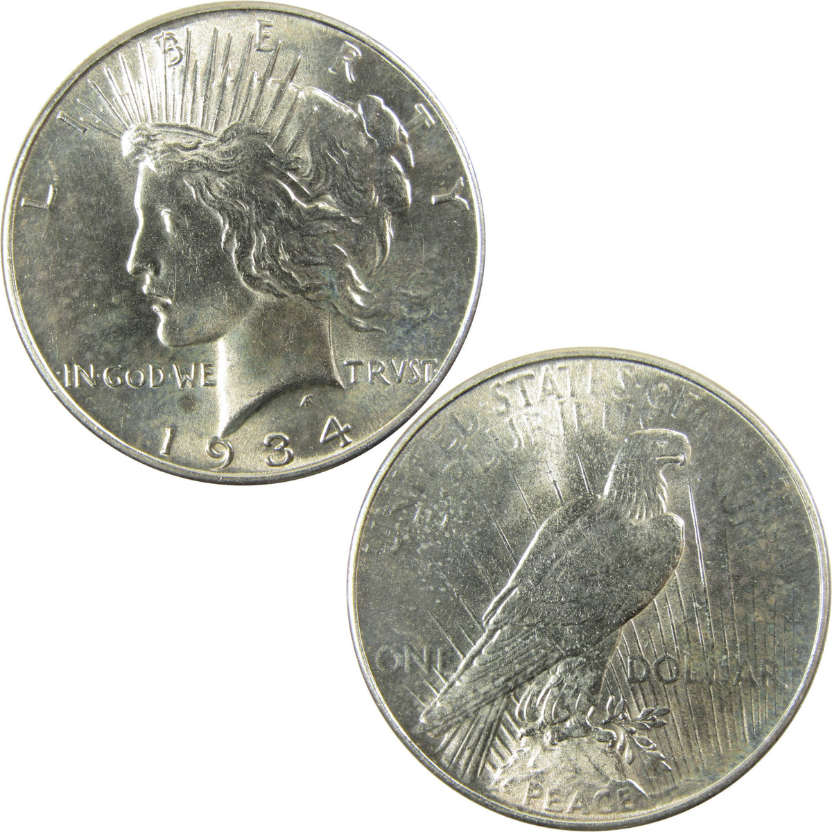 1934 Peace Silver Dollar AU About Uncirculated $1 Coin SKU:CP1707