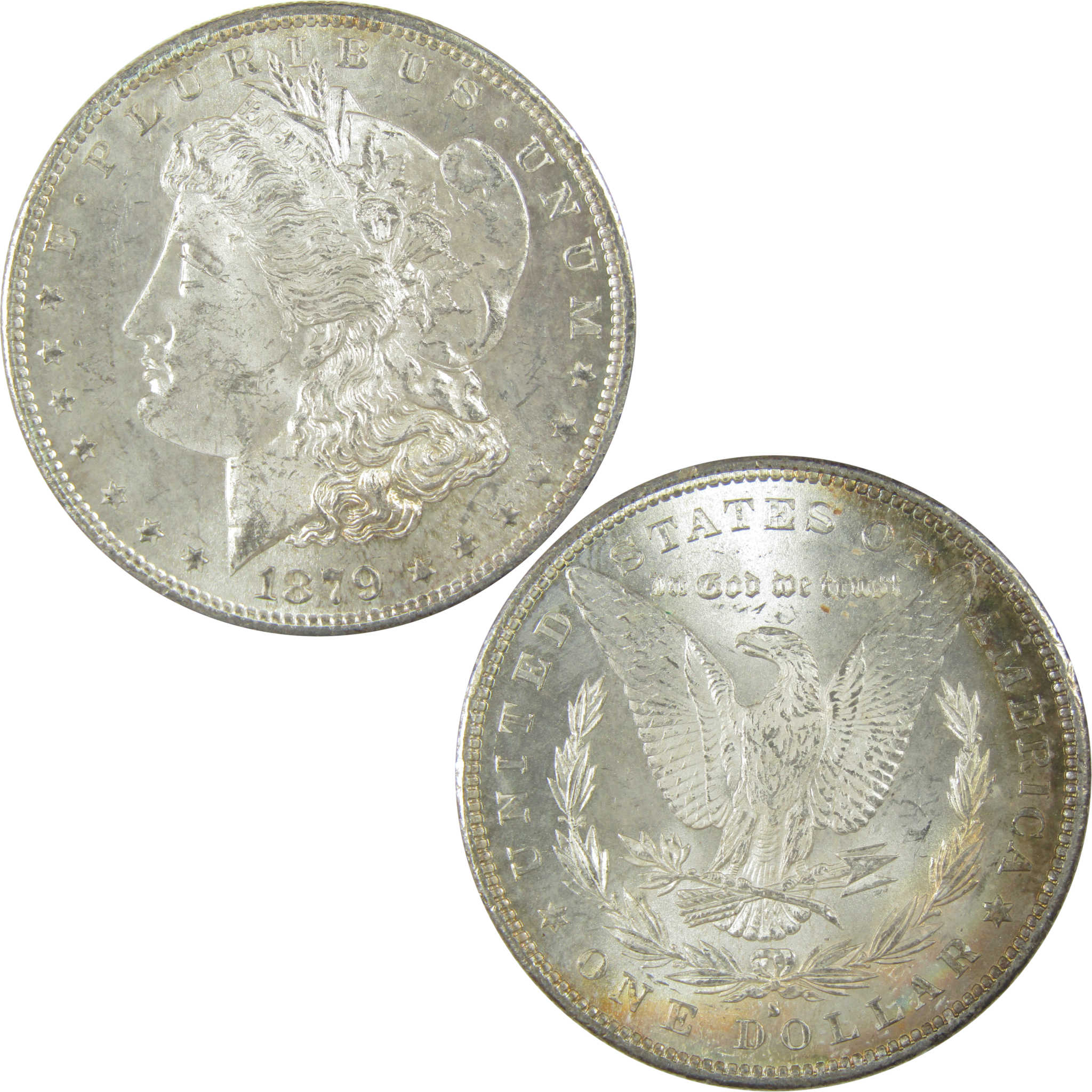 1879 S Morgan Dollar Uncirculated Mint State Silver Toned SKU:I23803