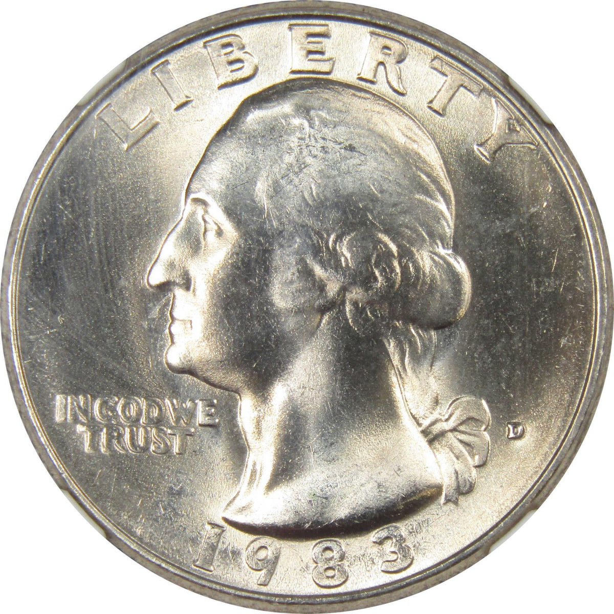 1983 D Washington Quarter Clad MS 66 NGC Uncirculated 25c Coin