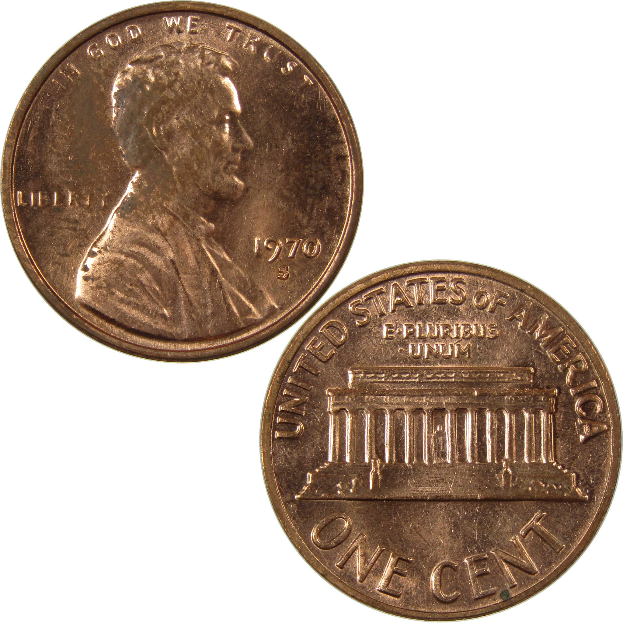 1970 S Small Date Lincoln Memorial Cent Uncirculated SKU:I27835
