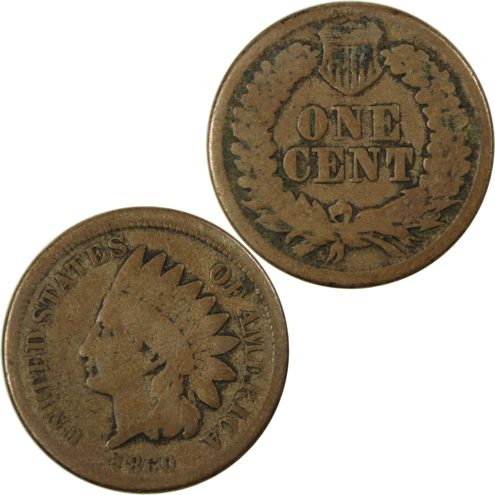 1860 Indian Head Cent G Good Details Penny 1c Coin SKU:CP1320