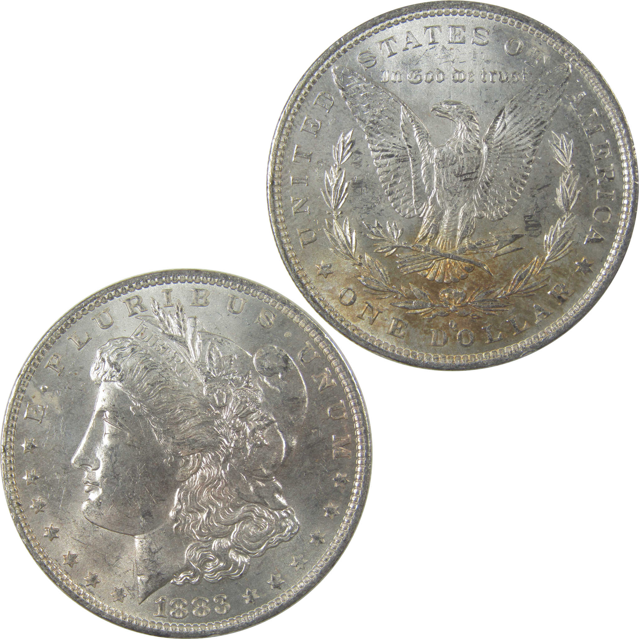 1883 O Morgan Silver Dollar Uncirculated Mint State Toned SKU:I24837