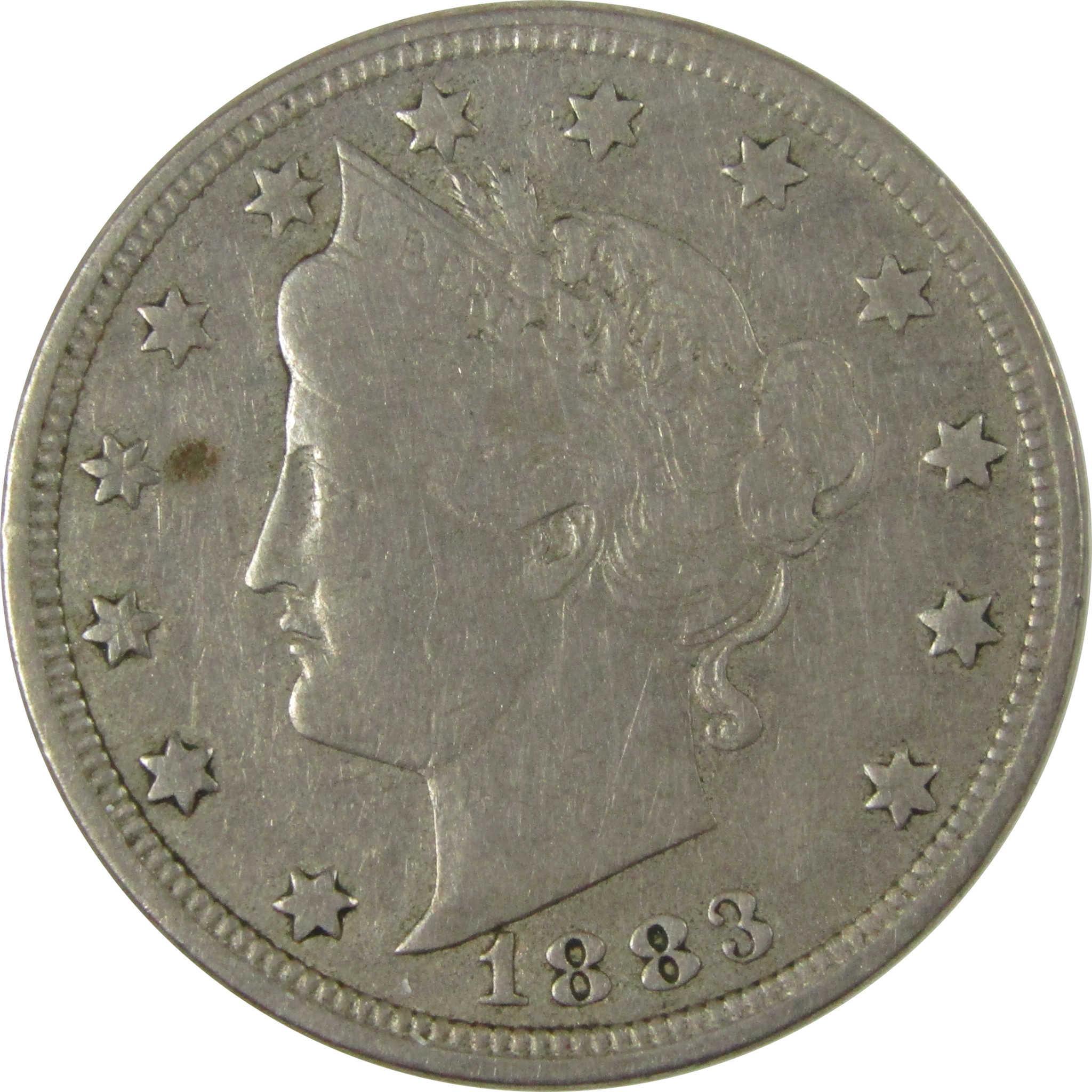 1883 No Cents Liberty Head V Nickel VF Very Fine 5c Coin SKU:I26514