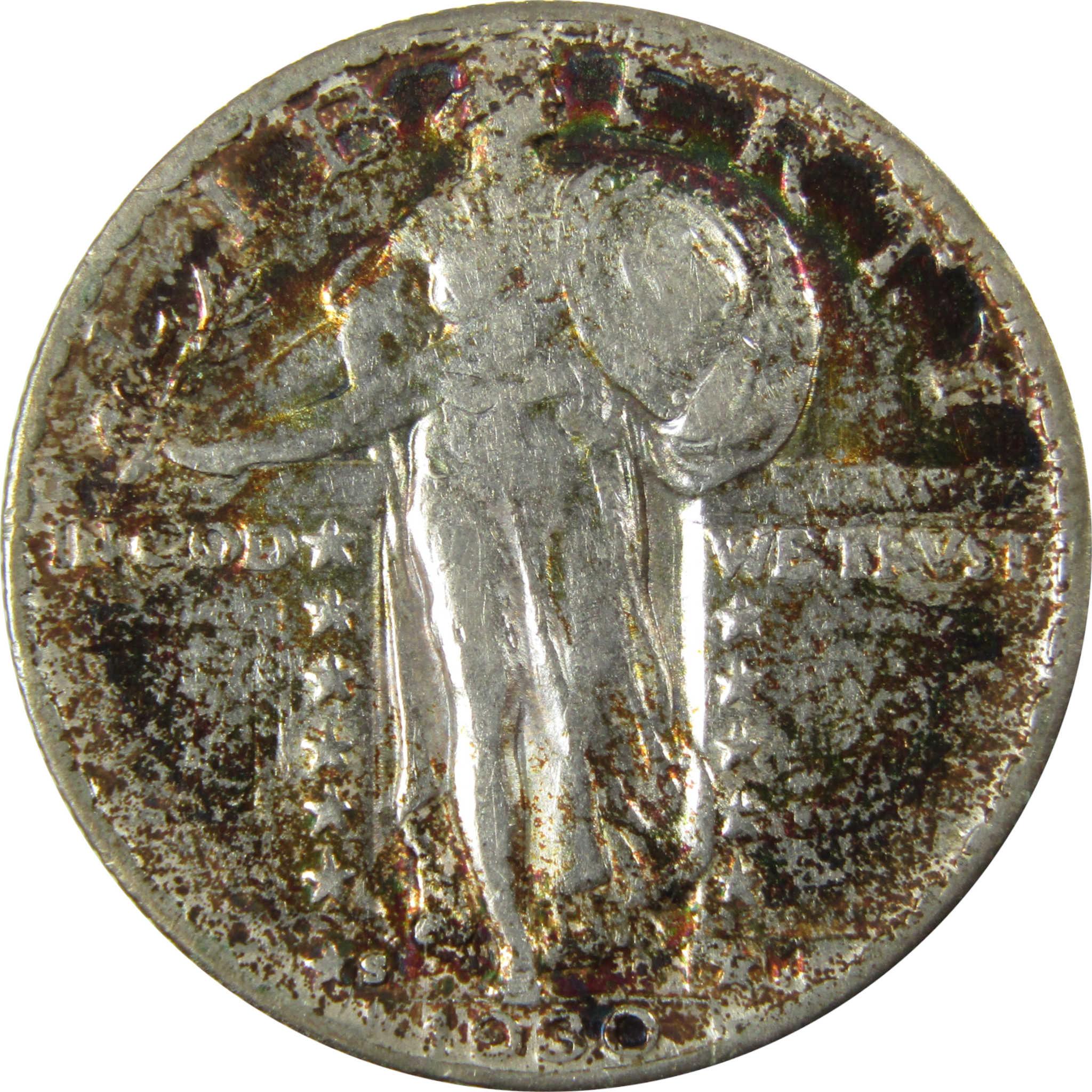 1930 S Standing Liberty 25c XF EF Extremely Fine Toned SKU:CP902