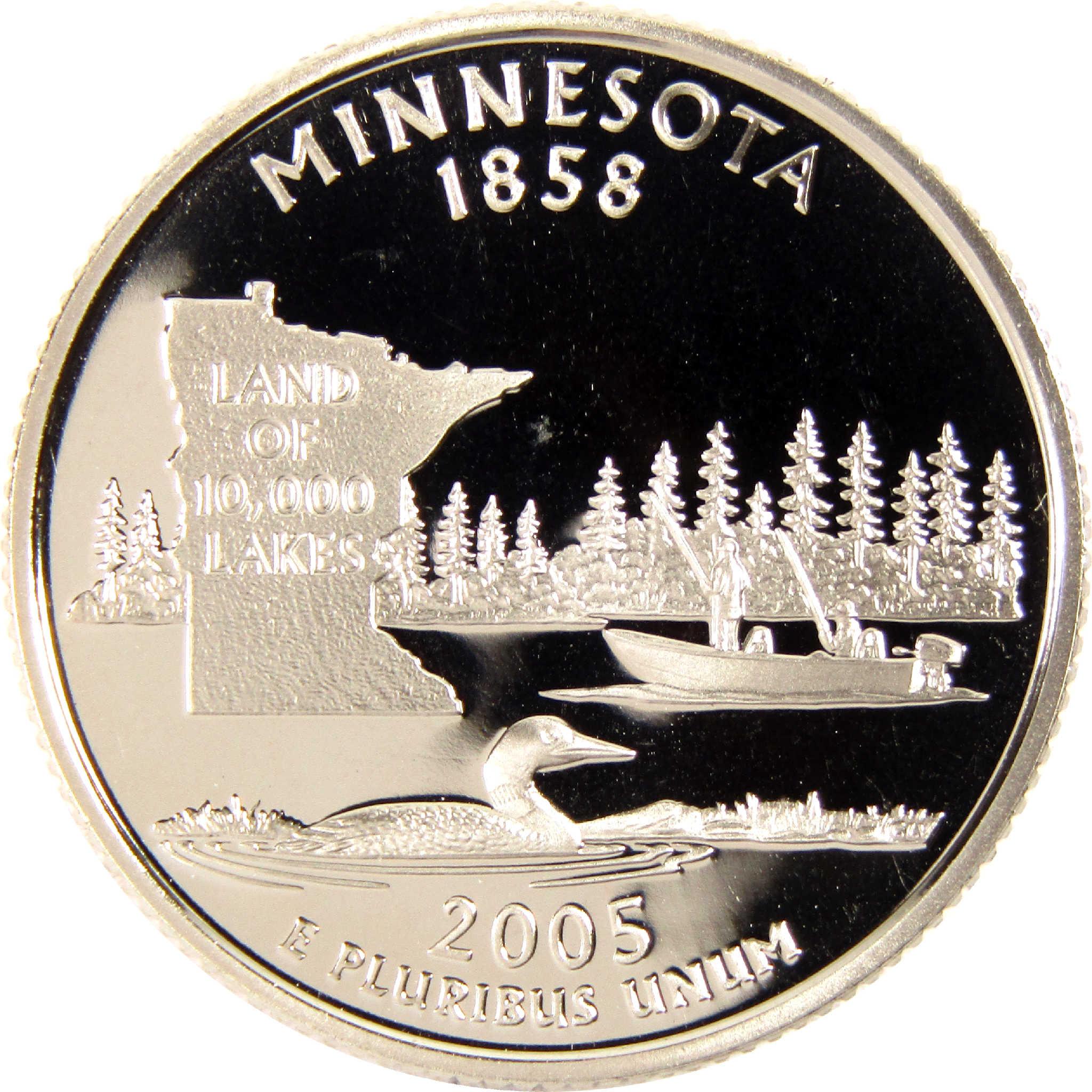 2005 S Minnesota State Quarter Choice Proof Clad 25c Coin