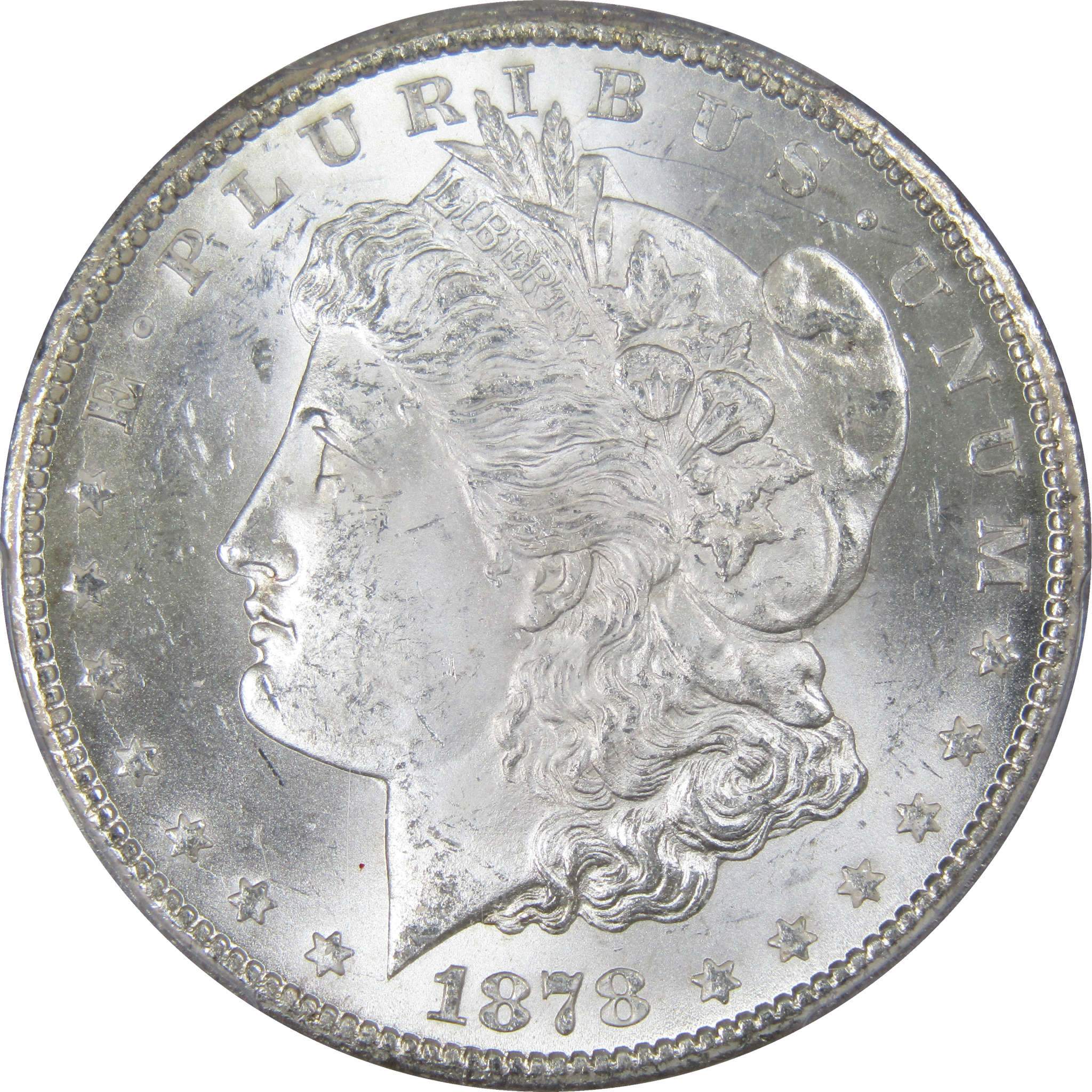 1878 CC Morgan Dollar MS 64 PCGS Silver Uncirculated $1 Coin - Morgan coin - Morgan silver dollar - Morgan silver dollar for sale - Profile Coins & Collectibles