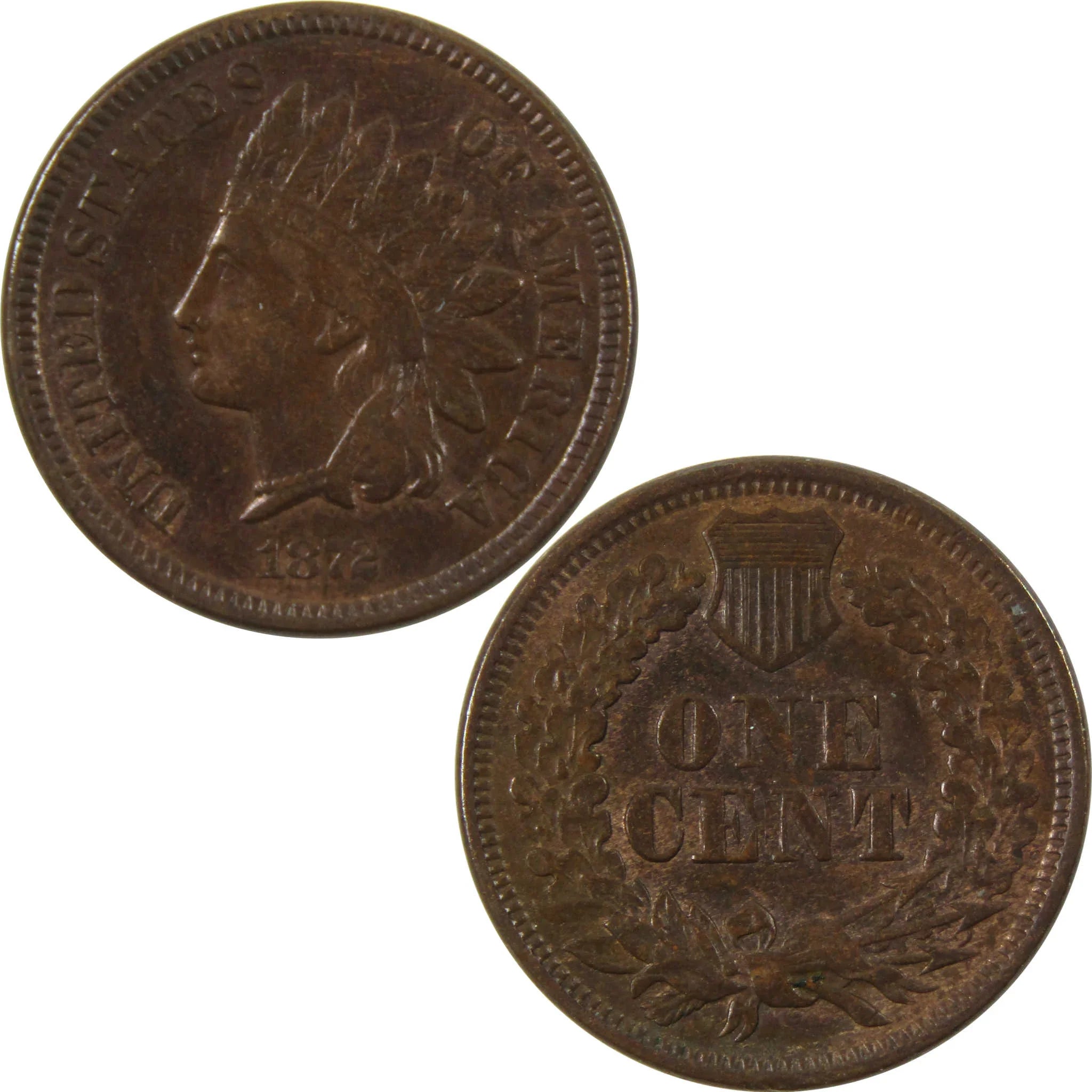 1872 Indian Head Cent XF EF Extremely Fine Penny 1c Coin SKU:I9597