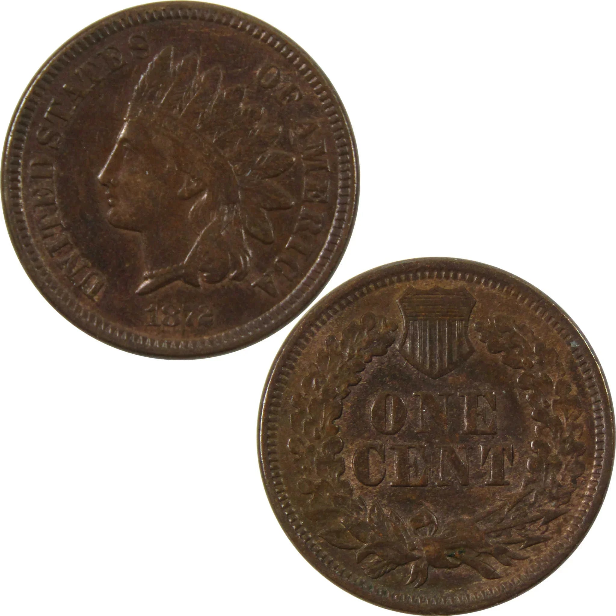 1872 Indian Head Cent XF EF Extremely Fine Penny 1c Coin SKU:I9597