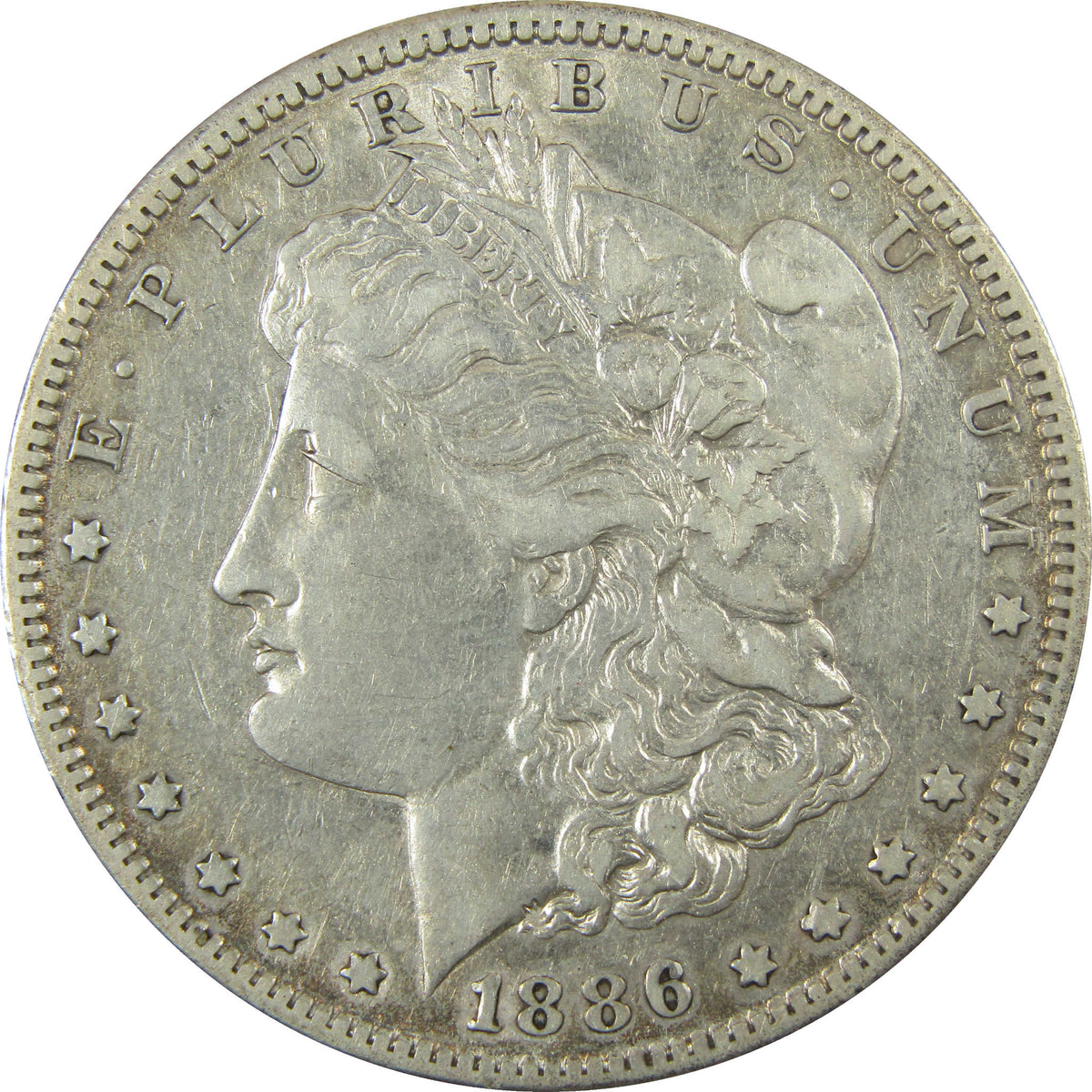 1886 S Morgan Silver Dollar XF EF Extremely Fine Details SKU:CP1709 - Morgan coin - Morgan silver dollar - Morgan silver dollar for sale - Profile Coins & Collectibles