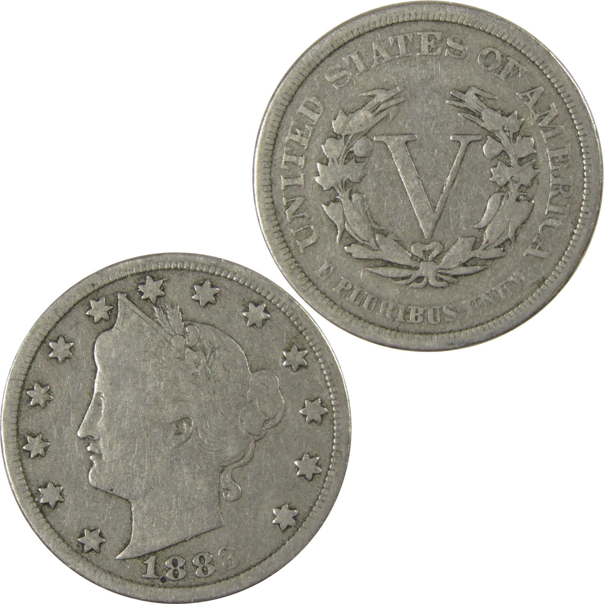 1883 No Cents Liberty Head V Nickel VG Very Good 5c Coin SKU:I26500