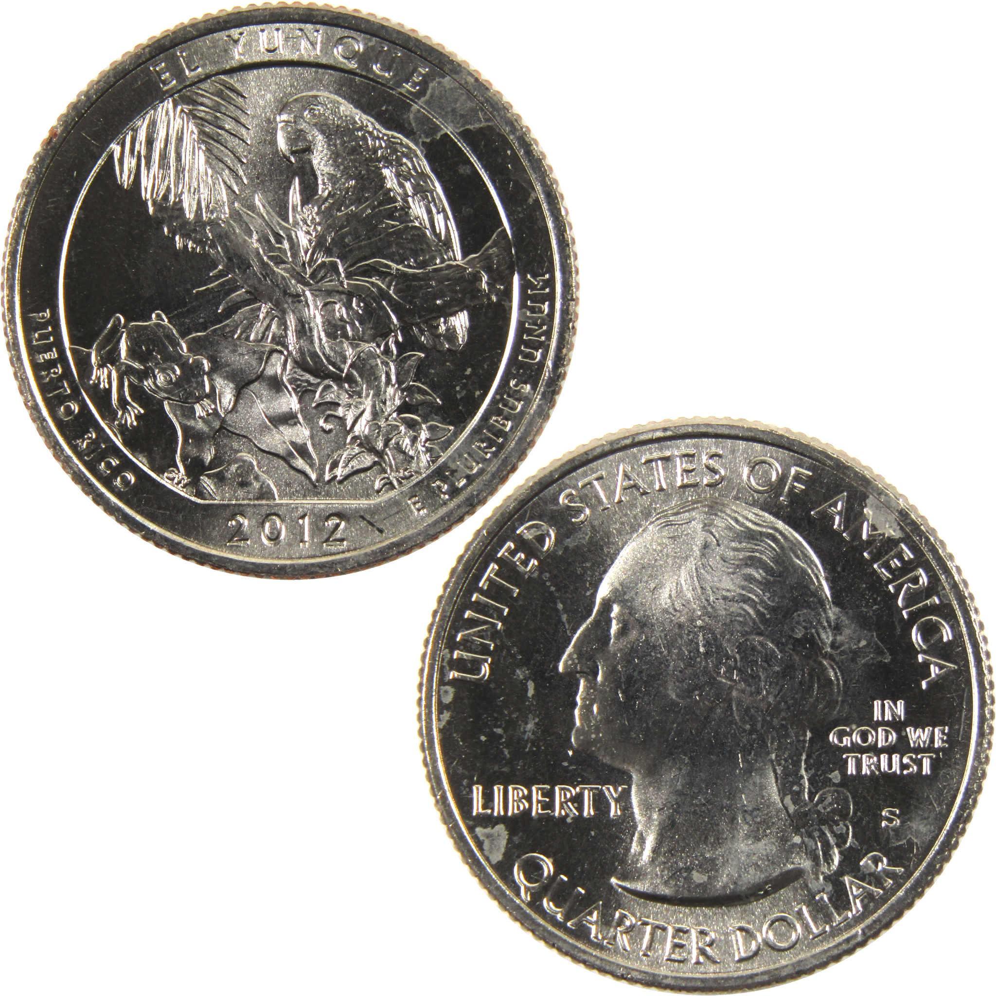 2012 S El Yunque NF National Park Quarter BU Uncirculated Clad Coin