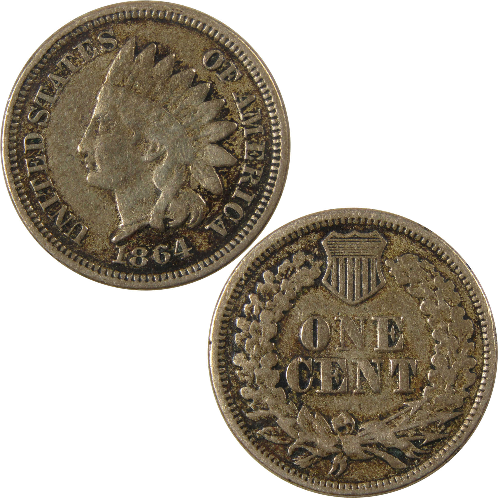 1864 Indian Head Copper-Nickel Cent VG Very Good Details SKU:CP1183