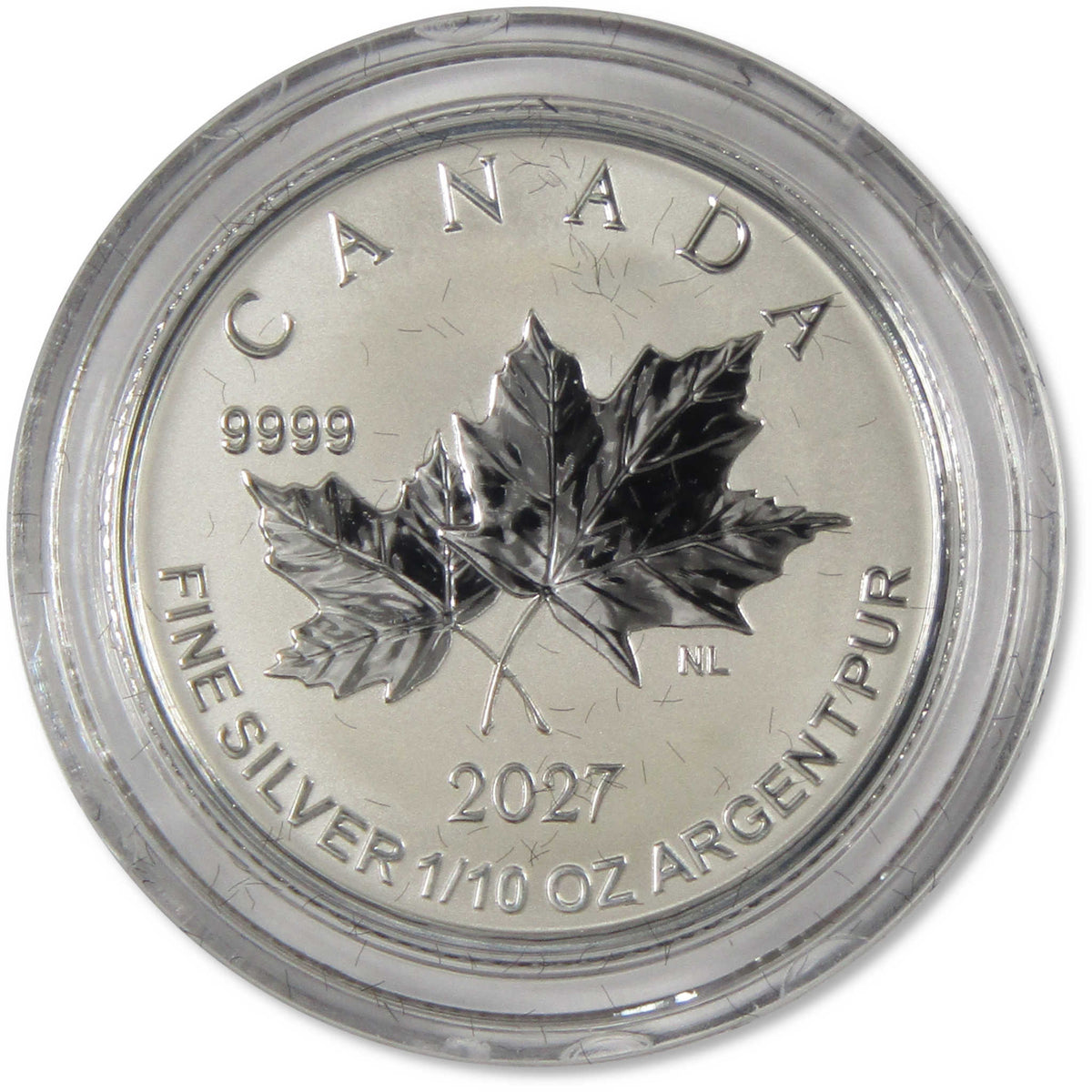 2027 Canada Silver Maple Leaf Fractional Set Autumn Leaves Rev Proof