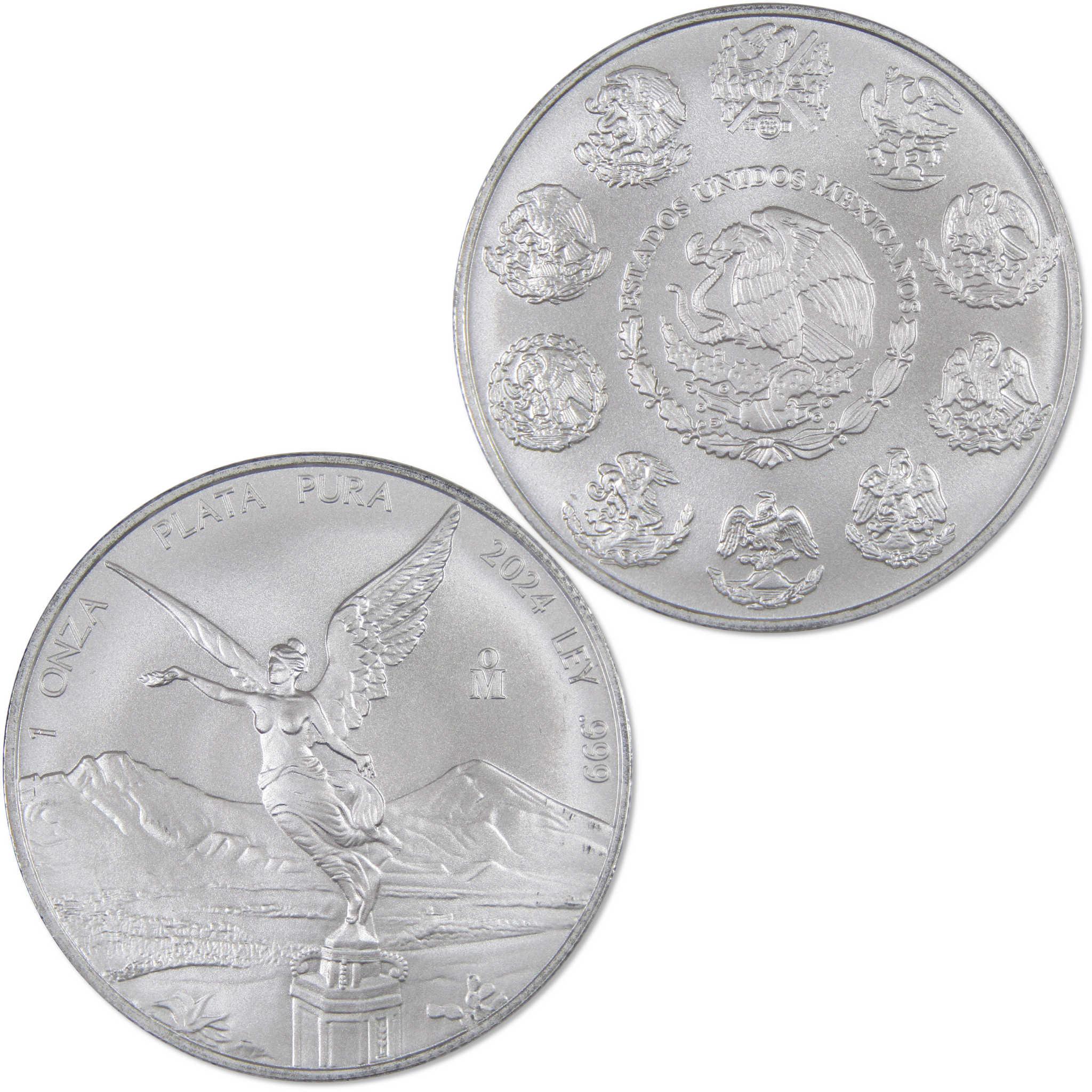 2024 Mexican Libertad BU Brilliant Uncirculated 1 oz .999 Silver Coin