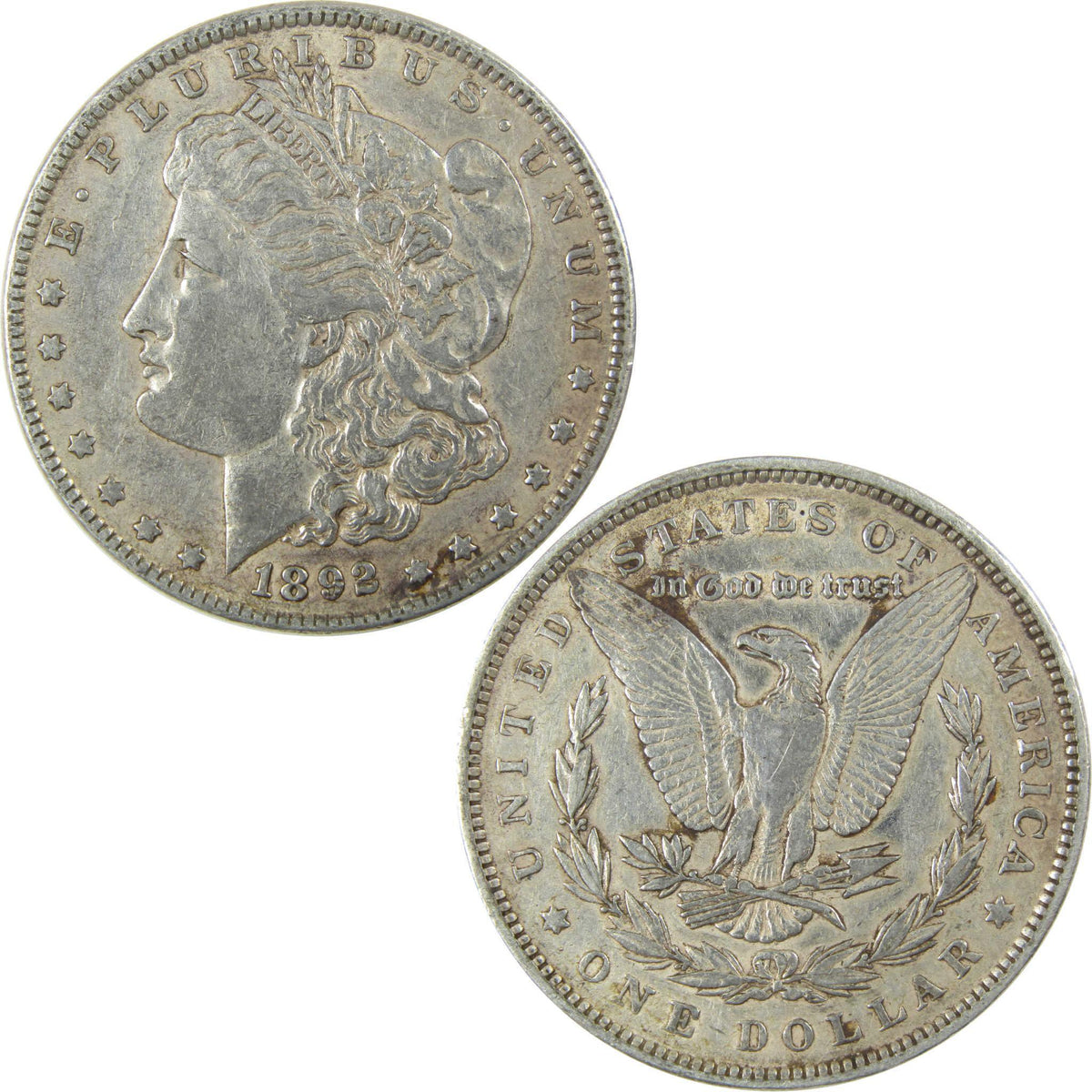 1892 Morgan Silver Dollar XF EF Extremely Fine Details SKU:I24737 - Morgan coin - Morgan silver dollar - Morgan silver dollar for sale - Profile Coins & Collectibles
