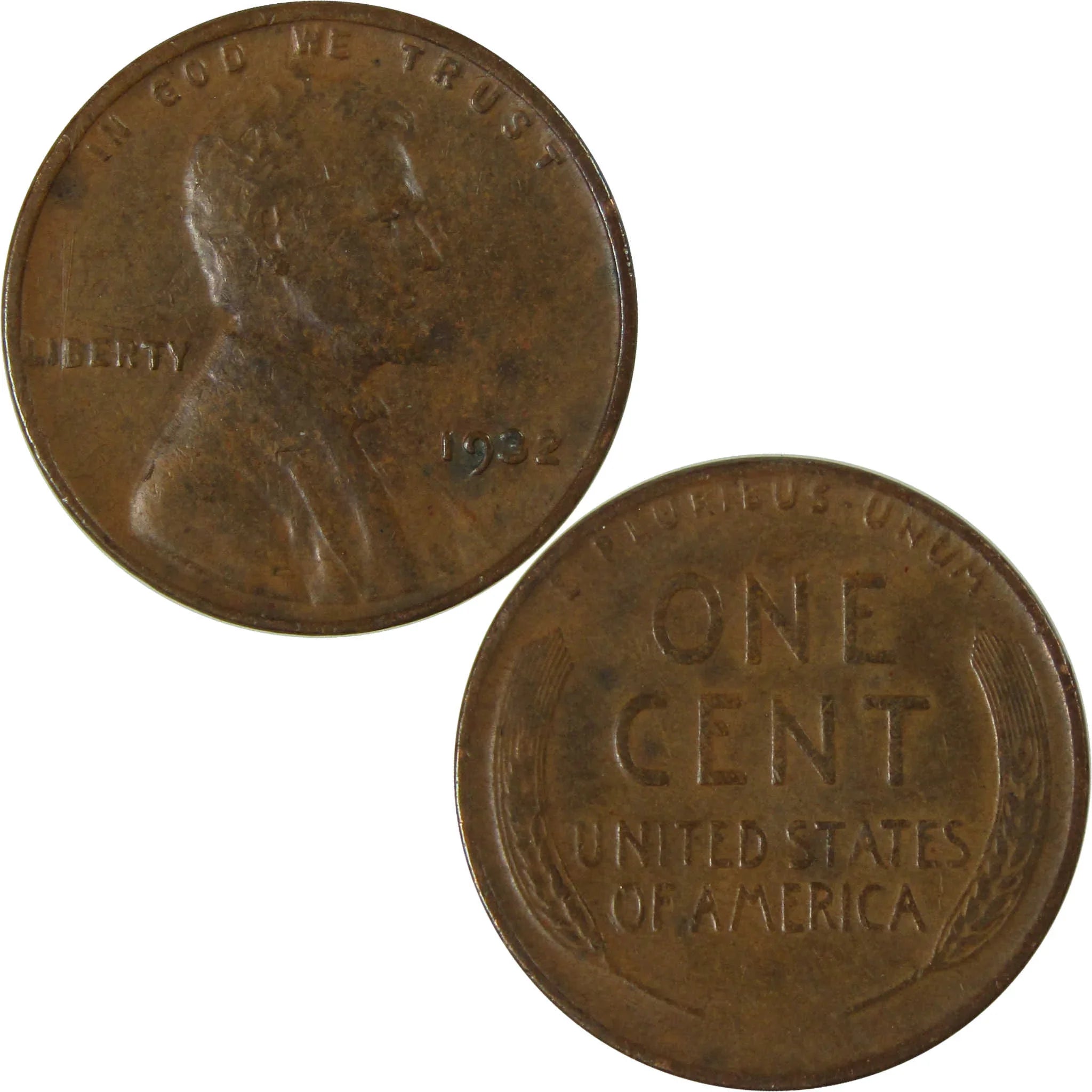 1932 Lincoln Wheat Cent F Fine Penny 1c Coin Collectible SKU:I26767