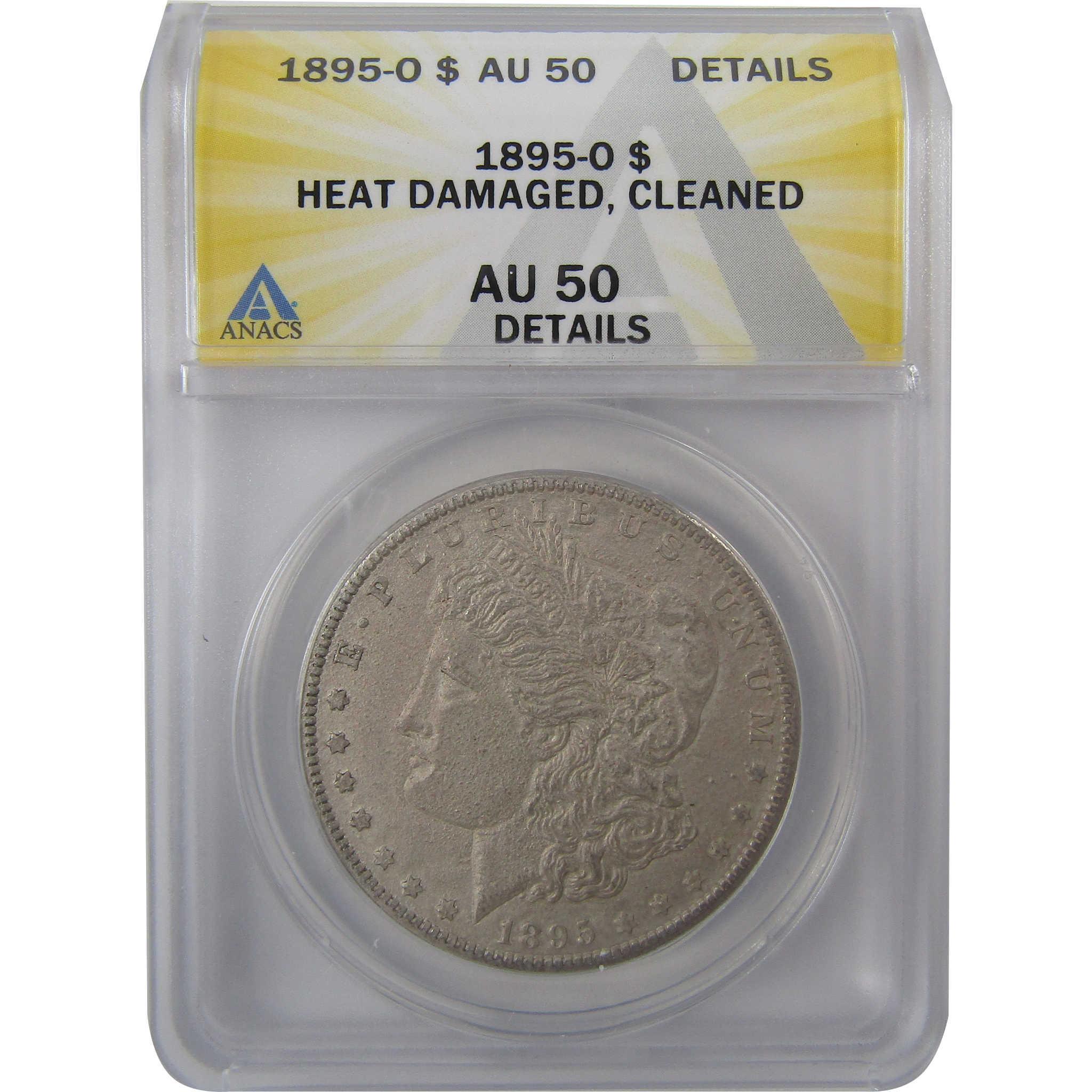 1895 O Morgan Silver Dollar AU 50 Details ANACS $1 Coin SKU:I24430 - Morgan coin - Morgan silver dollar - Morgan silver dollar for sale - Profile Coins & Collectibles
