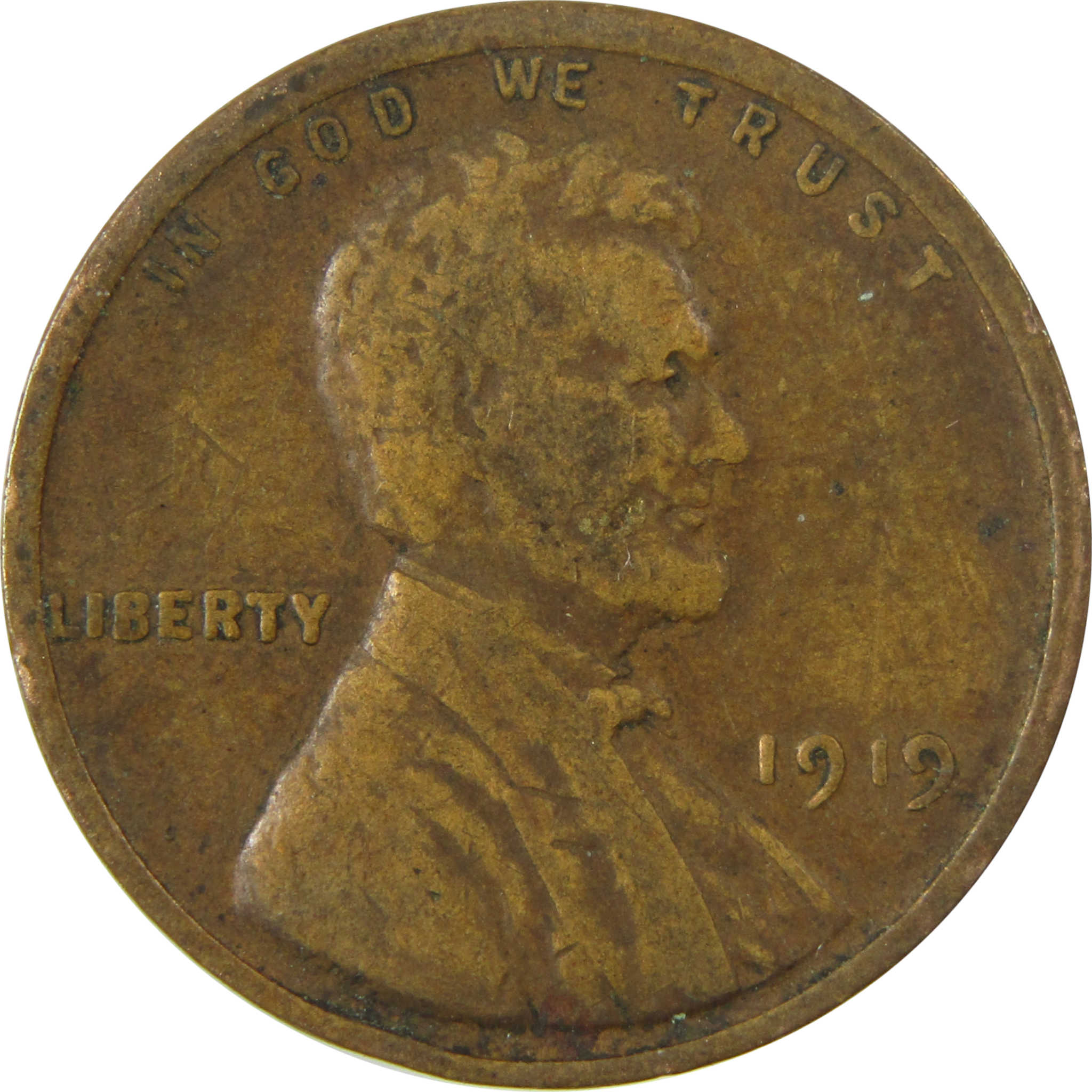 1919 Lincoln Wheat Cent G Good Penny 1c Coin SKU:I26819