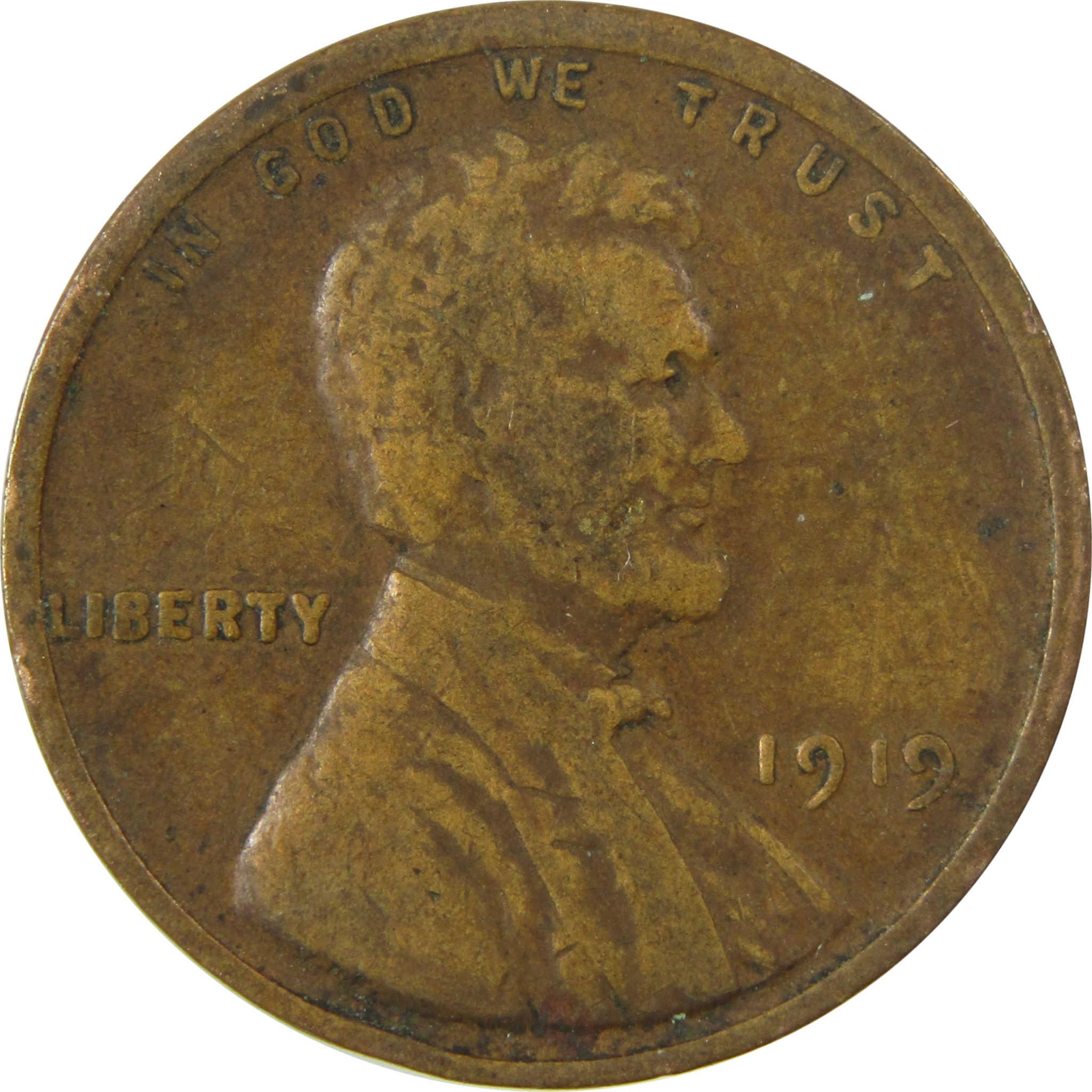 1919 Lincoln Wheat Cent G Good Penny 1c Coin SKU:I26819